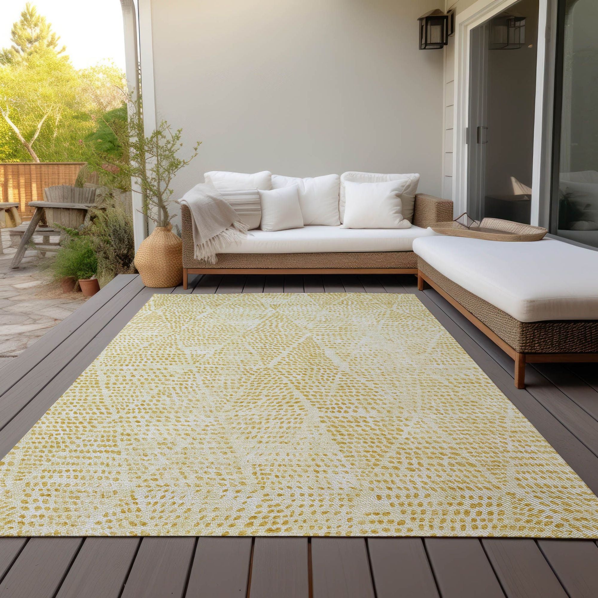 Machine Made ACN591 Wheat Gold Rugs #color_wheat gold