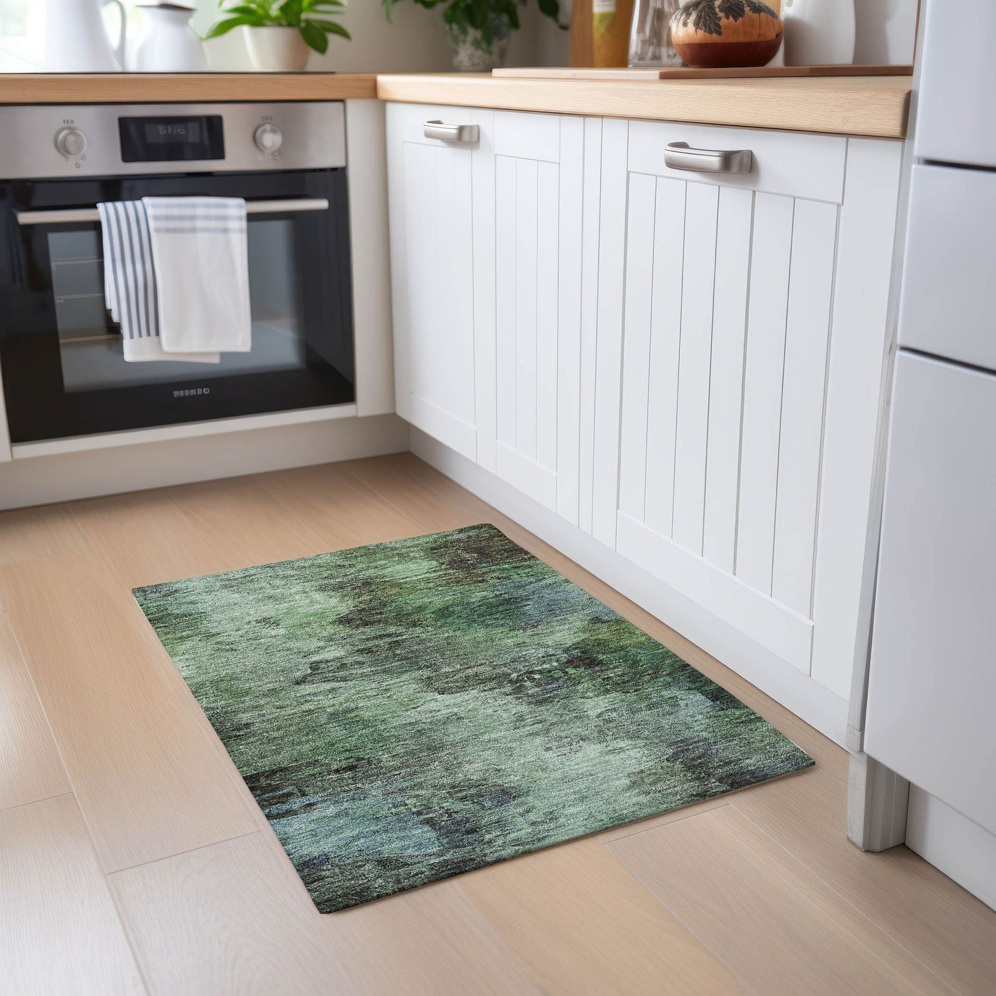 Machine Made ACN592 Green  Rugs #color_green 