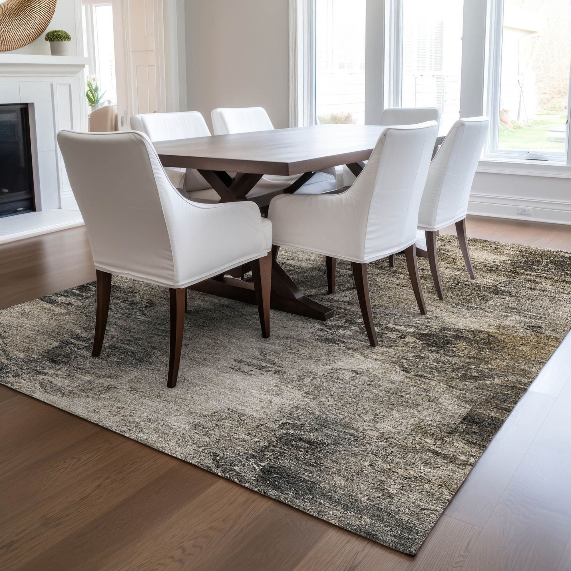 Machine Made ACN592 Taupe Brown Rugs #color_taupe brown