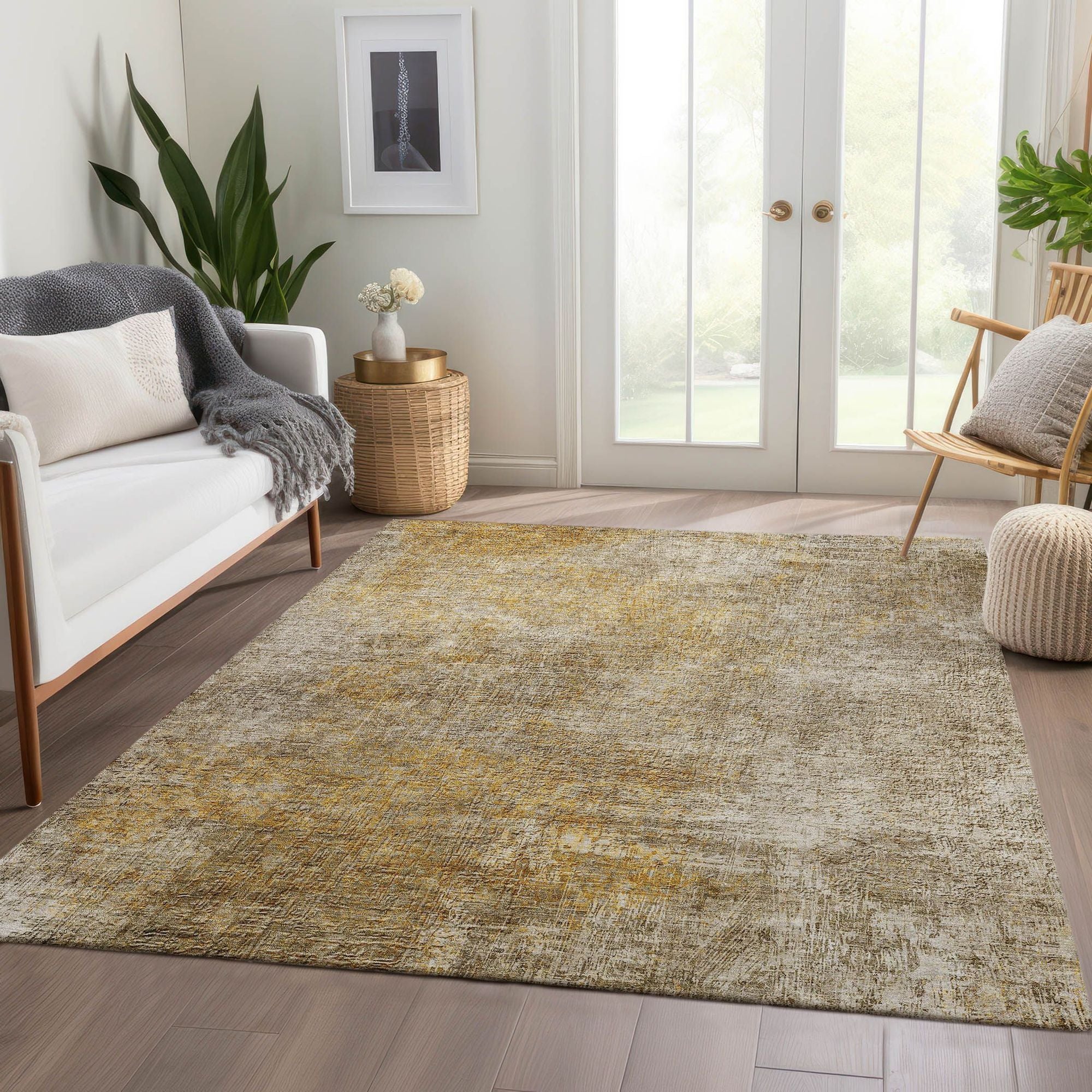 Machine Made ACN593 Beige Brown Rugs #color_beige brown