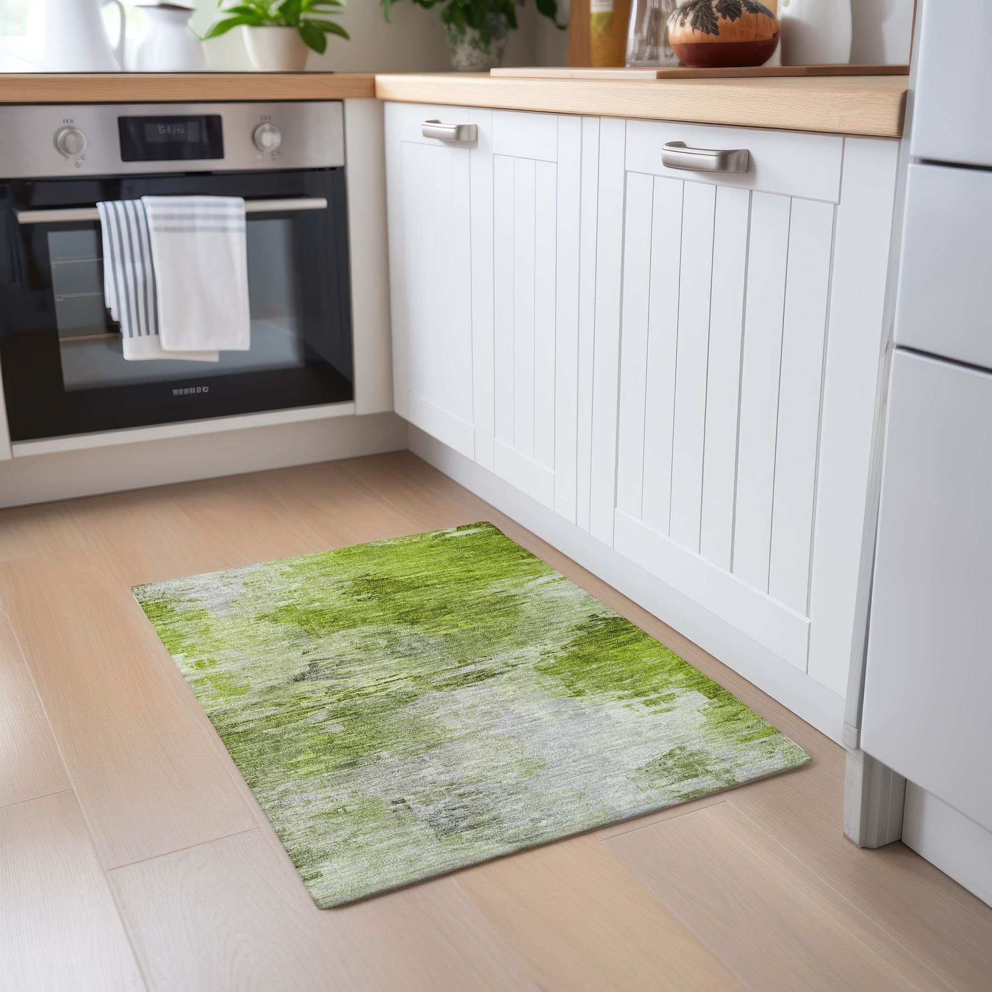 Machine Made ACN595 Aloe Green Rugs #color_aloe green