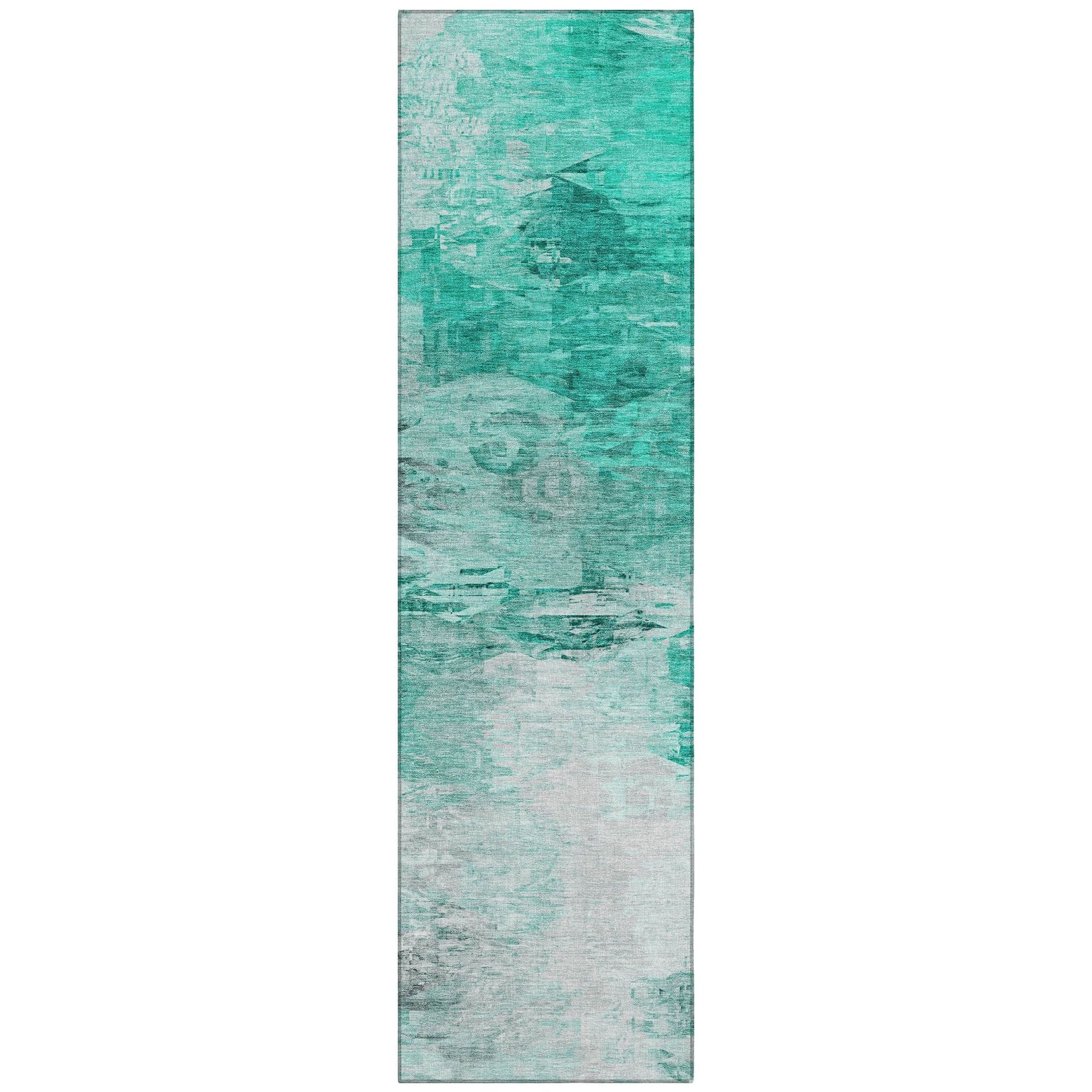 Machine Made ACN595 Teal  Rugs #color_teal 