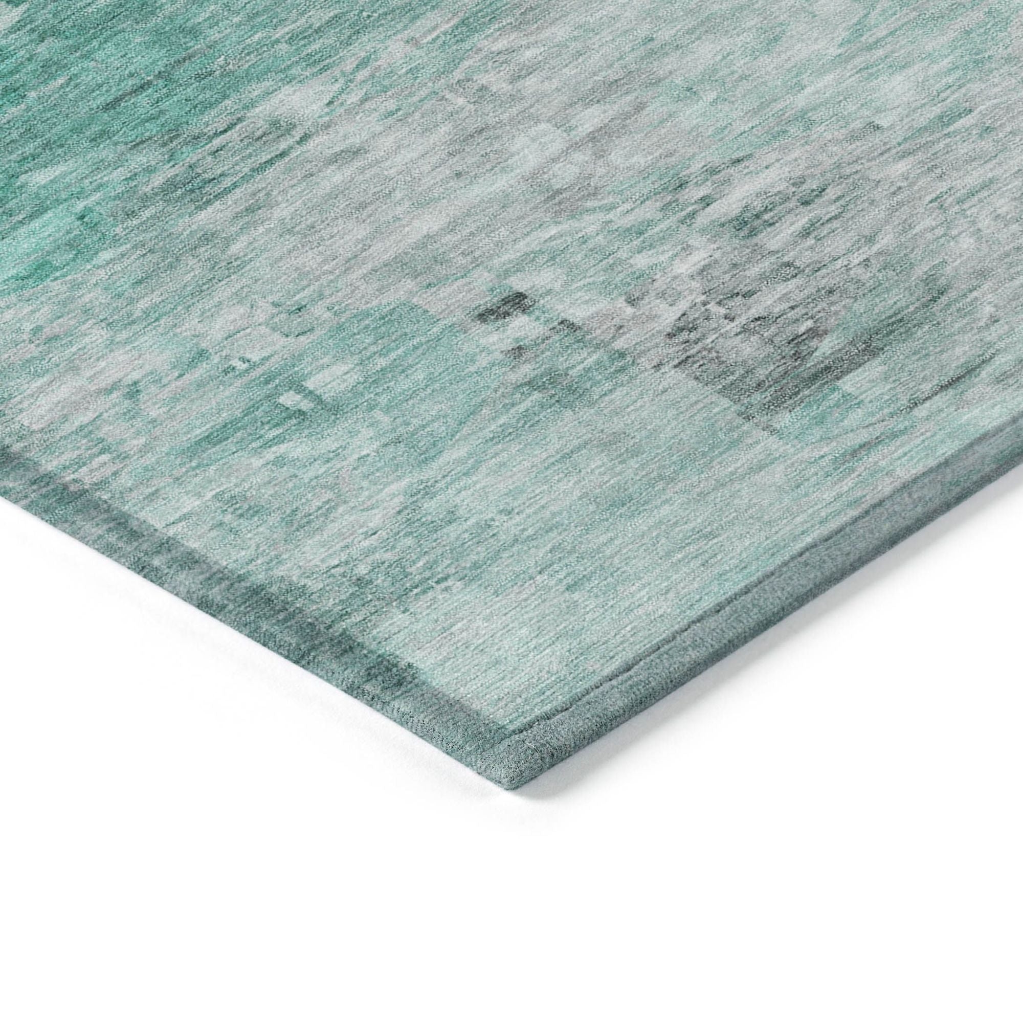 Machine Made ACN595 Teal  Rugs #color_teal 