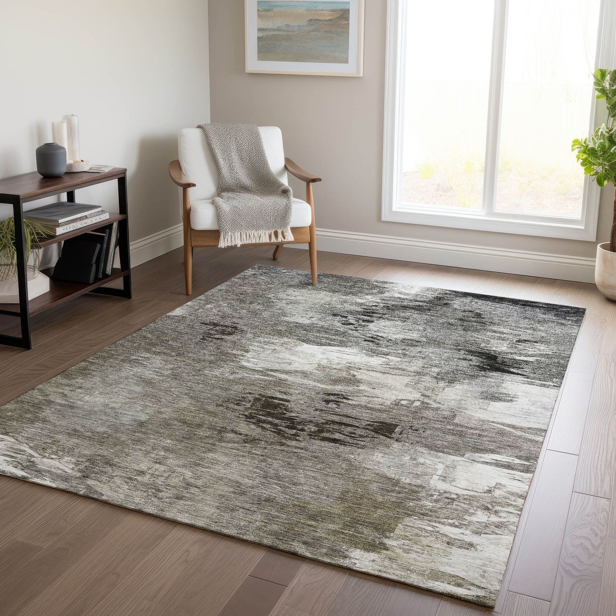 Machine Made ACN597 Taupe Brown Rugs #color_taupe brown