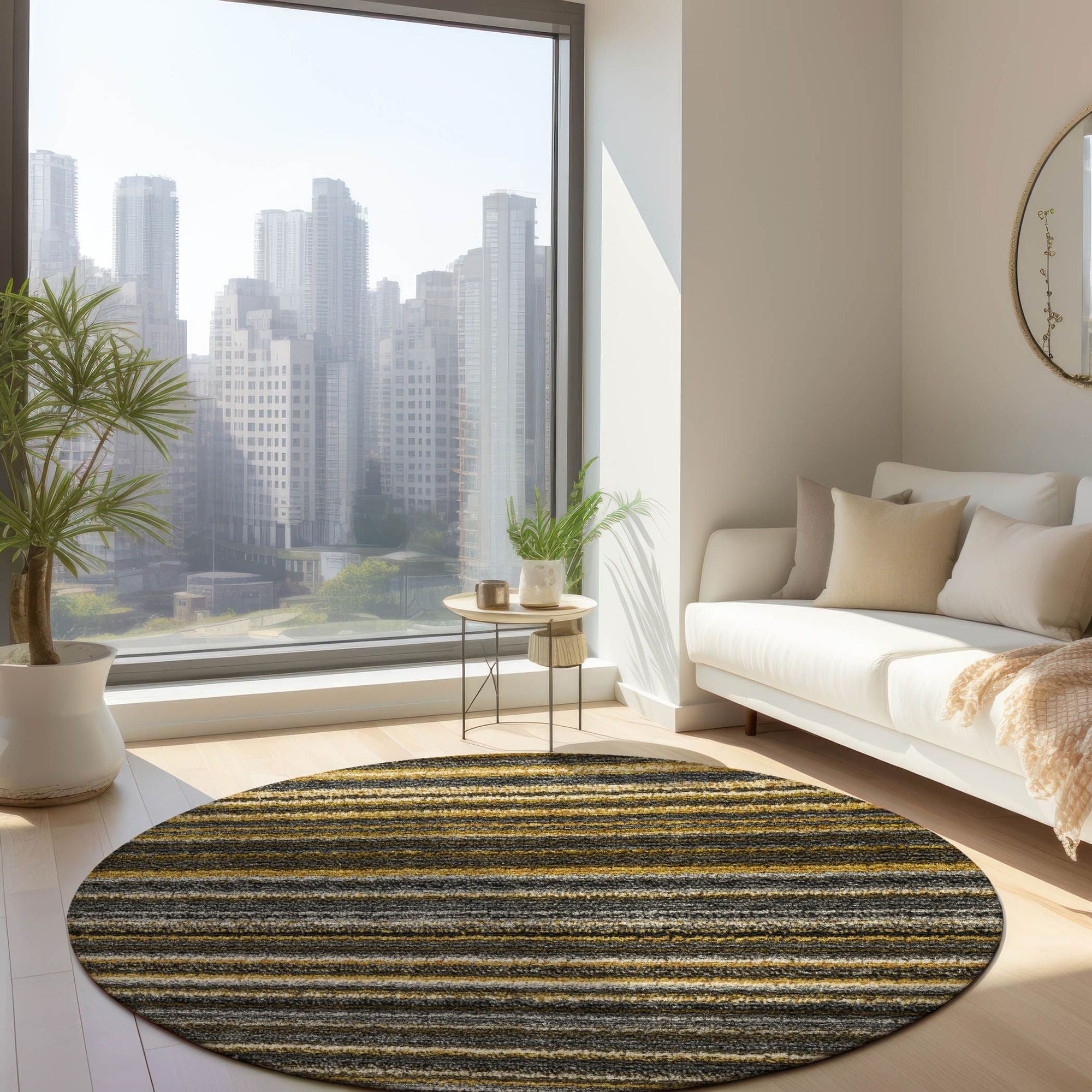 Machine Made ACN598 Gold  Rugs #color_gold 