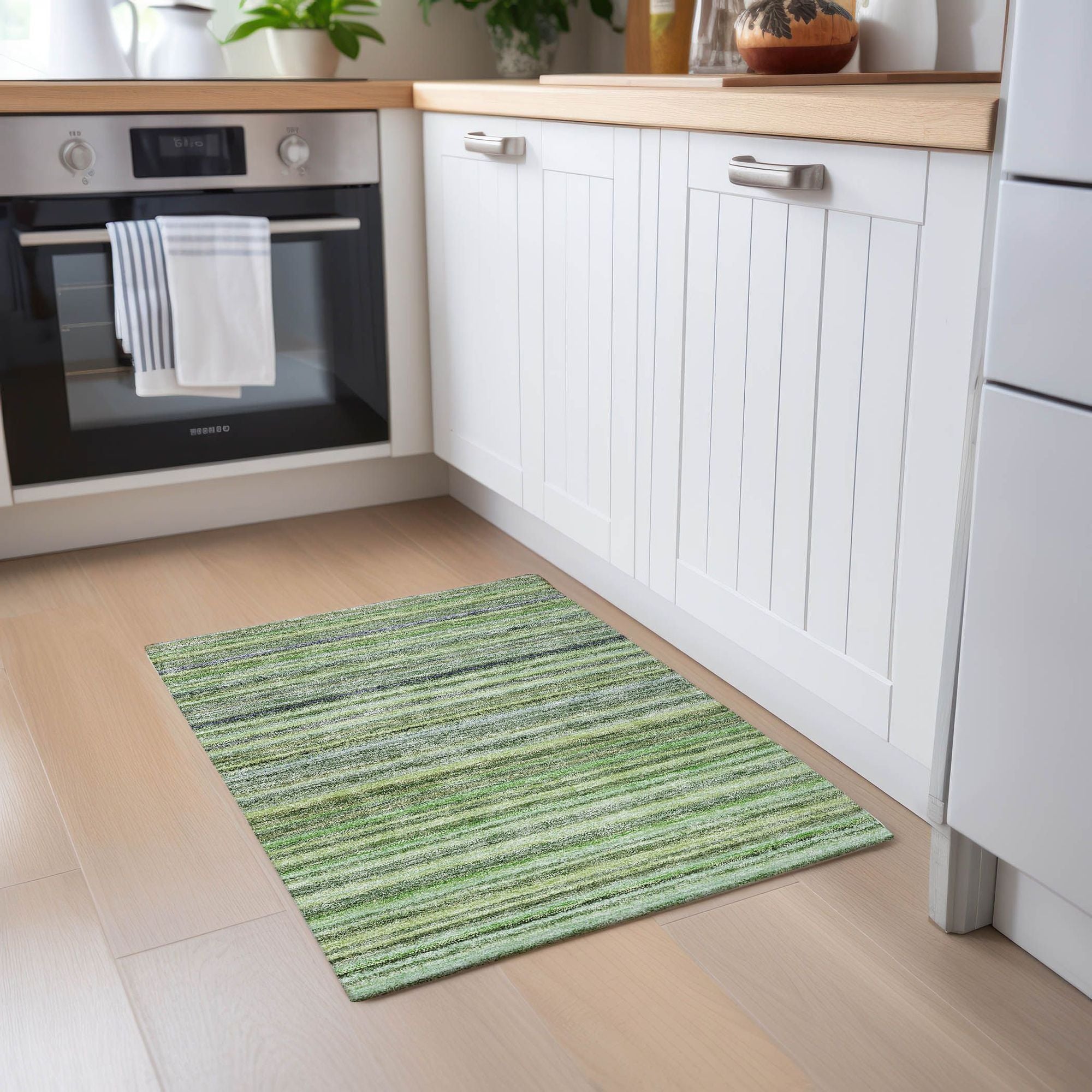 Machine Made ACN598 Green  Rugs #color_green 