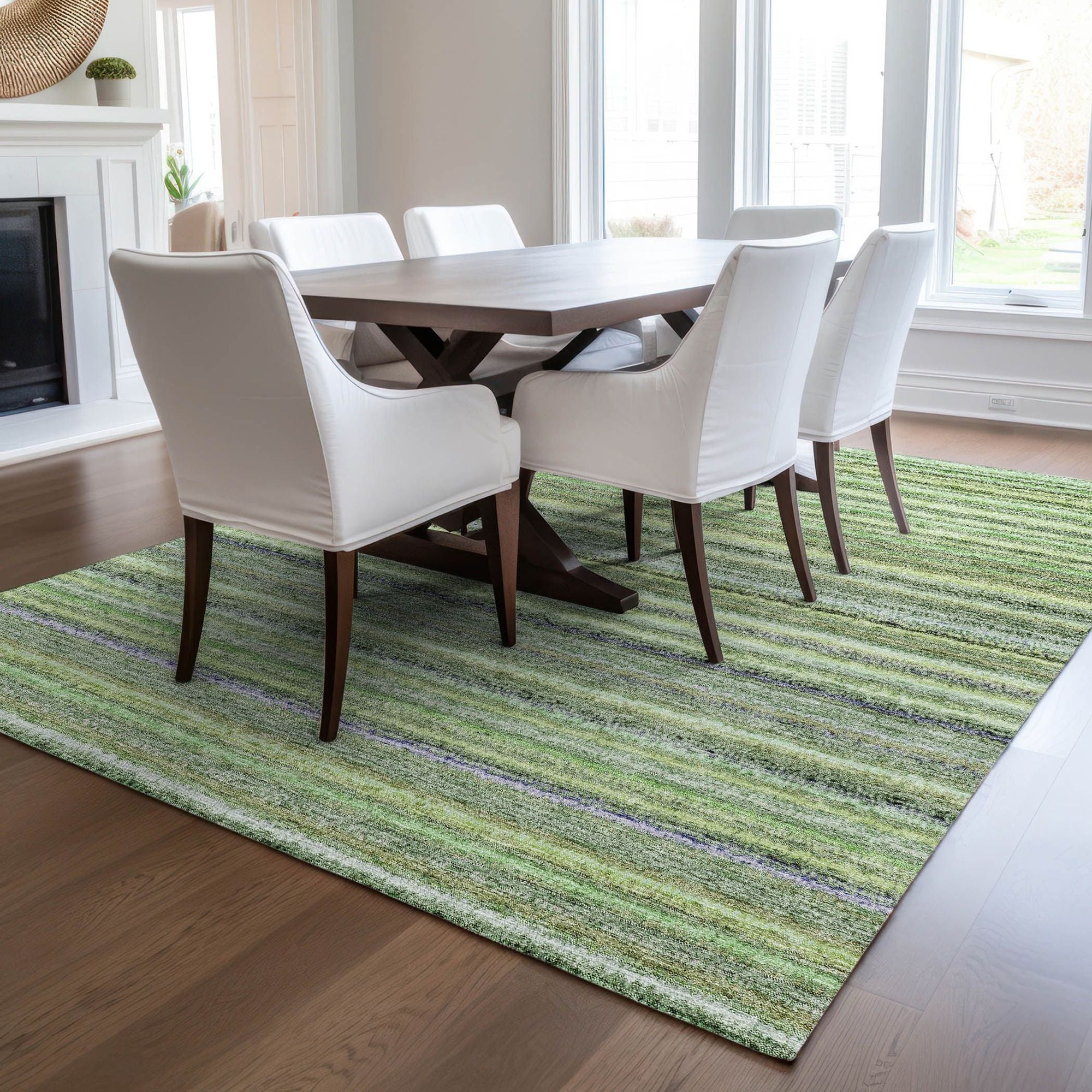 Machine Made ACN598 Green  Rugs #color_green 