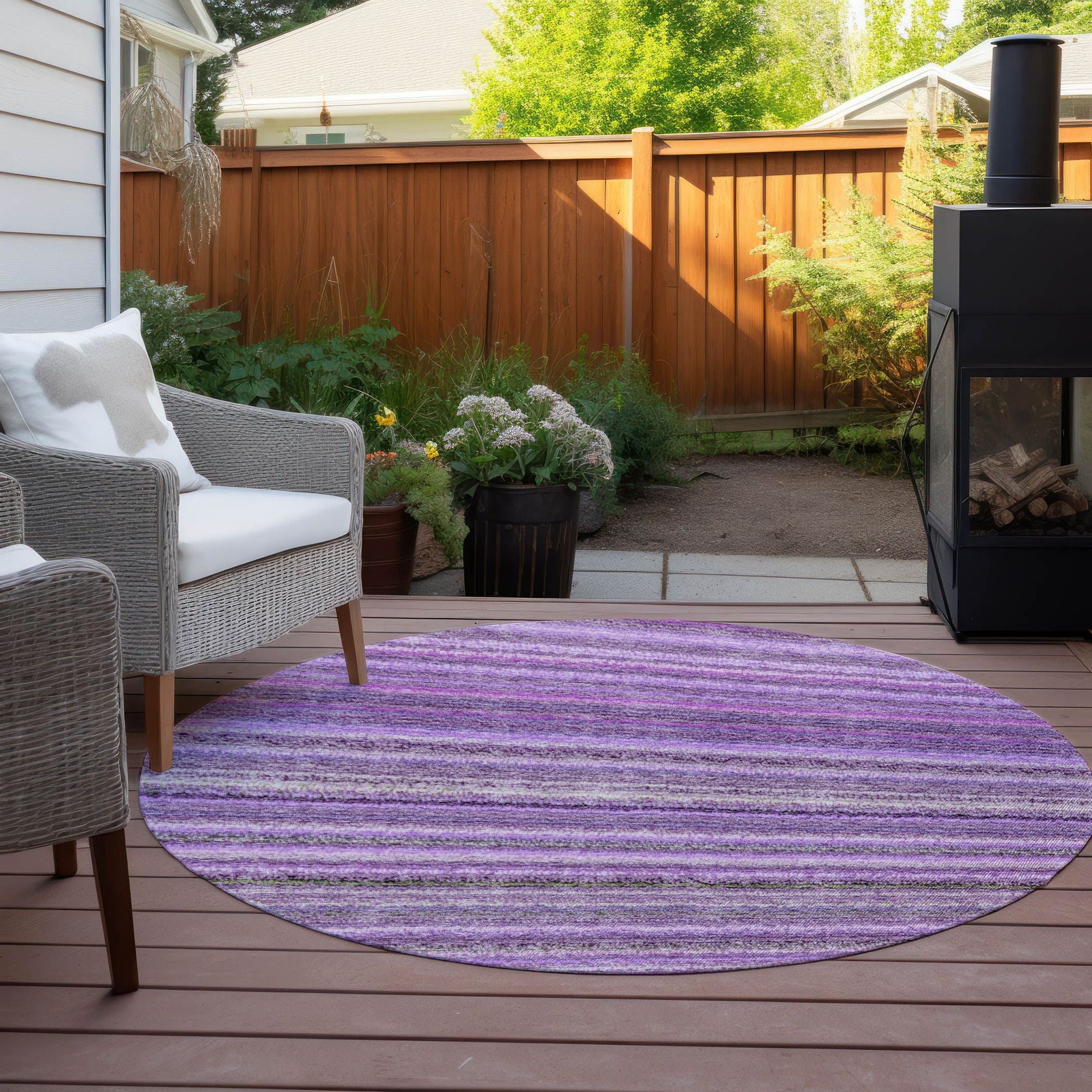 Machine Made ACN598 Purple  Rugs #color_purple 