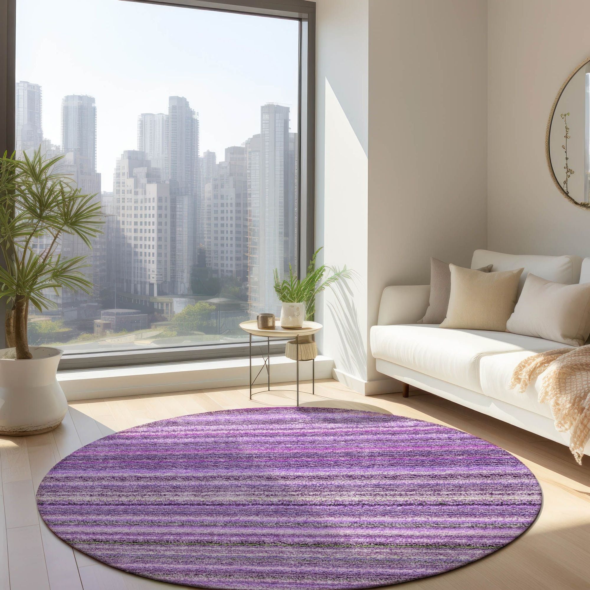 Machine Made ACN598 Purple  Rugs #color_purple 