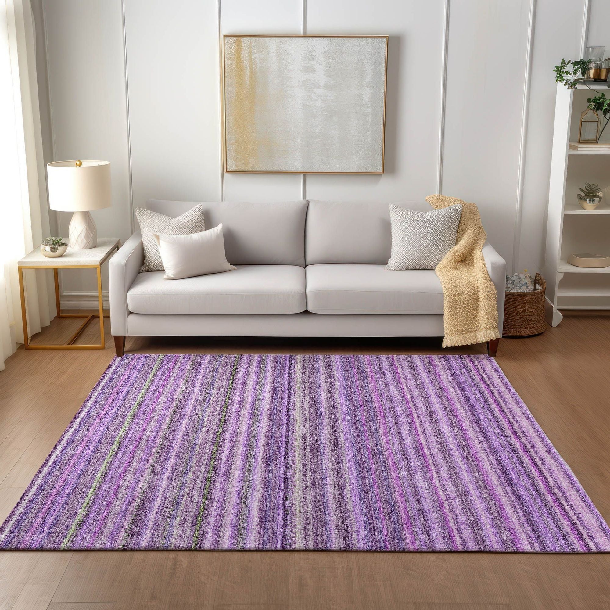 Machine Made ACN598 Purple  Rugs #color_purple 