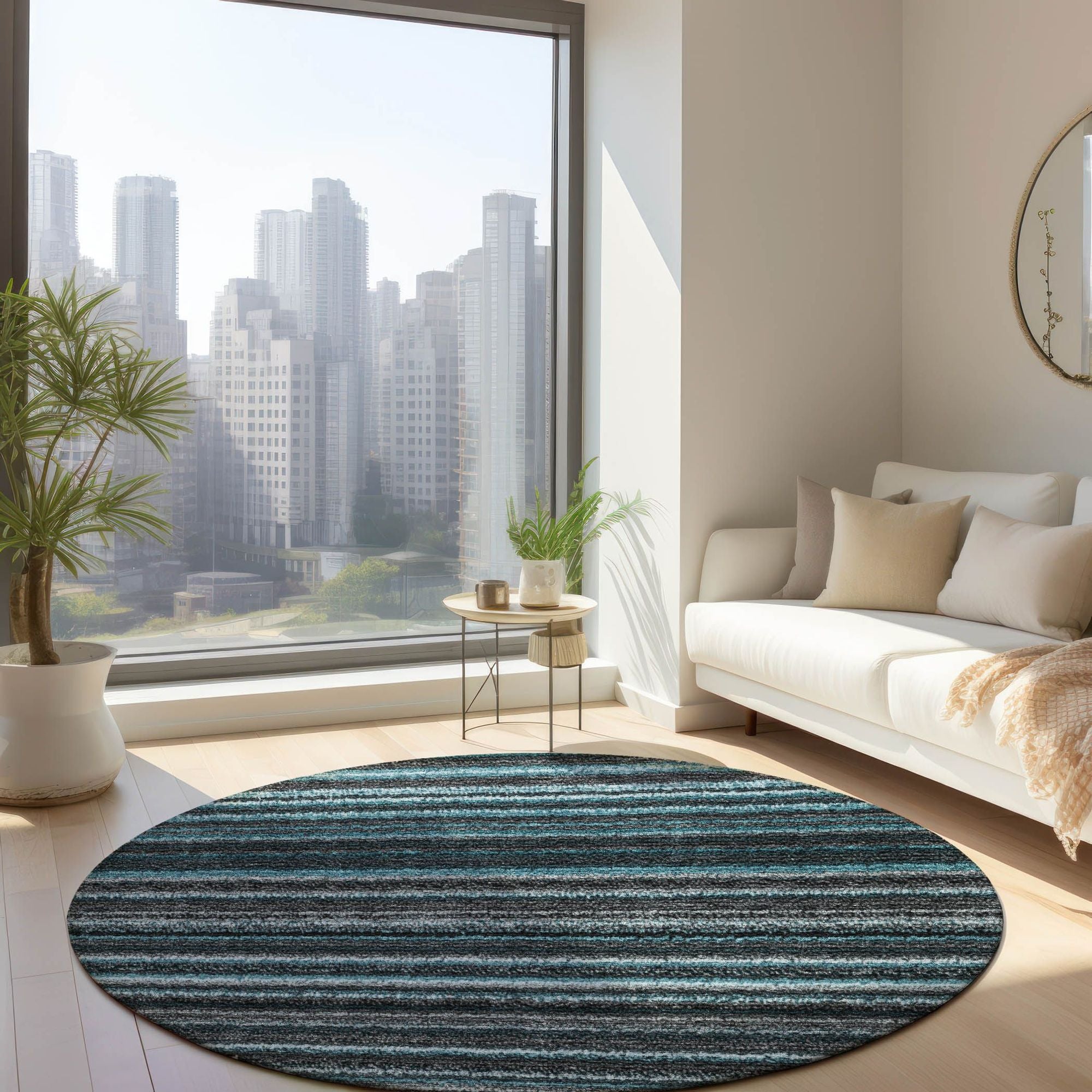 Machine Made ACN598 Teal  Rugs #color_teal 