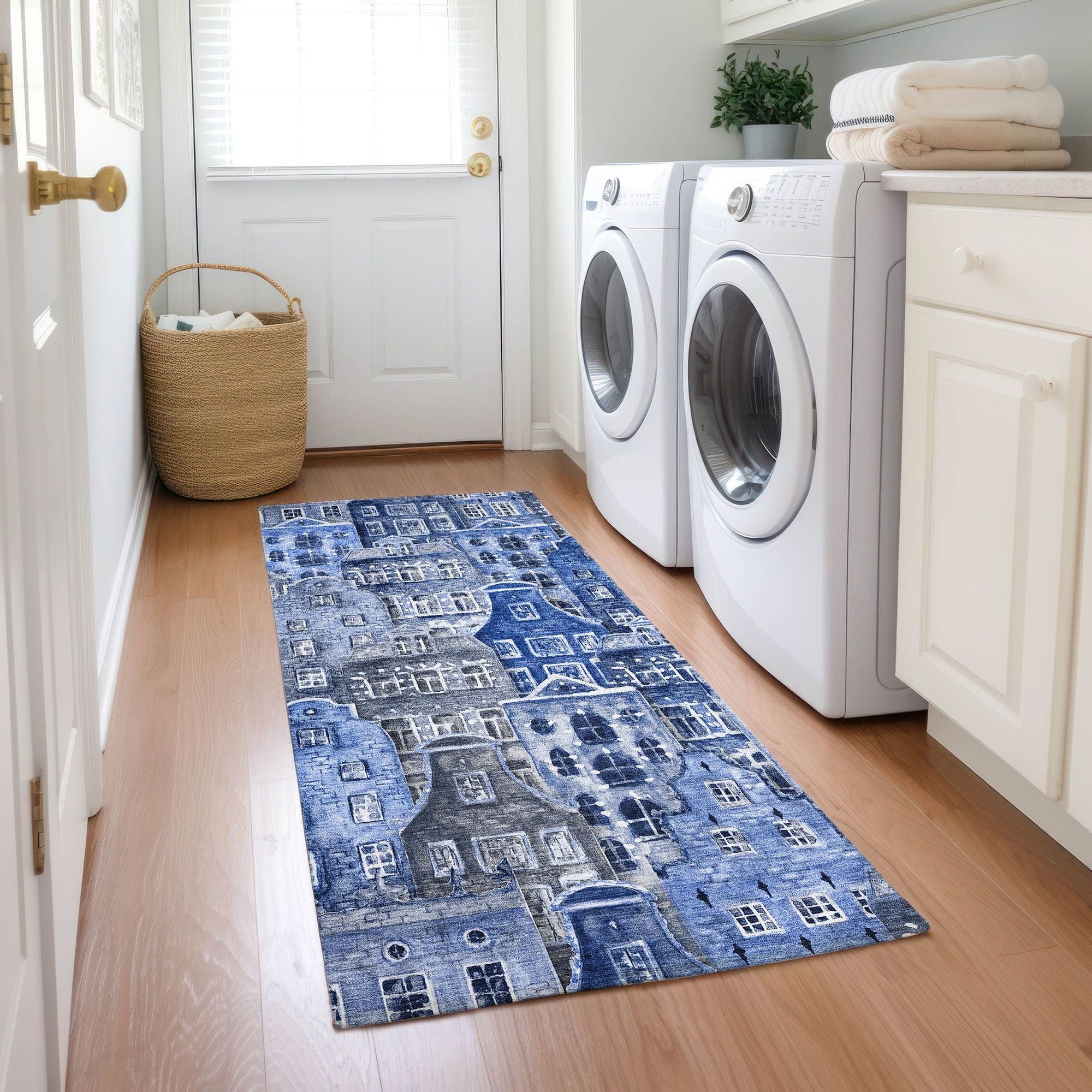 Machine Made ACN600 Blue  Rugs #color_blue 