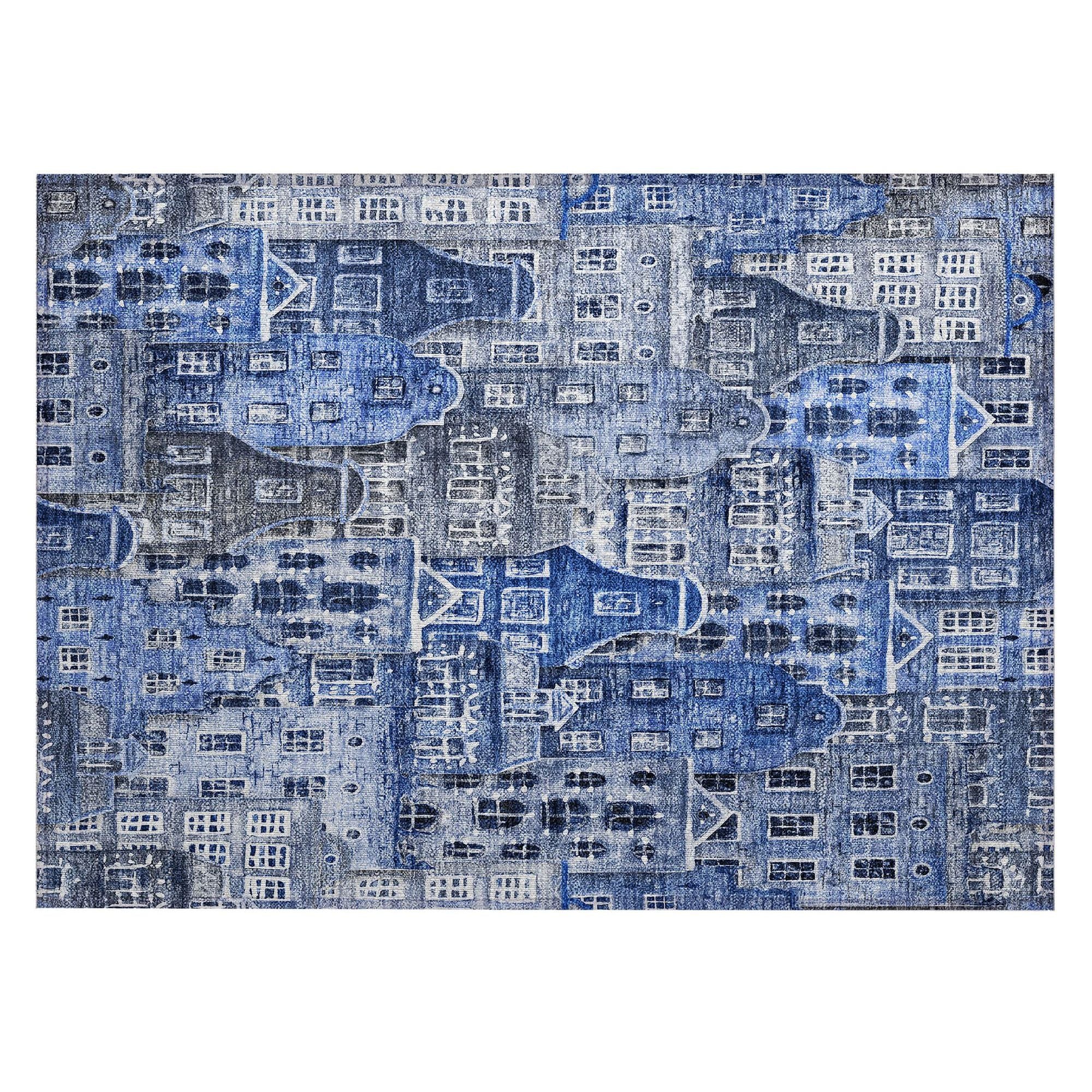 Machine Made ACN600 Blue  Rugs #color_blue 