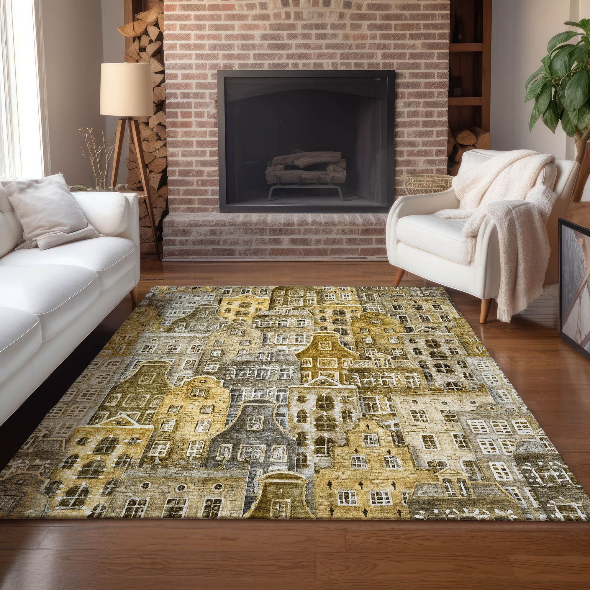 Machine Made ACN600 Brown  Rugs #color_brown 