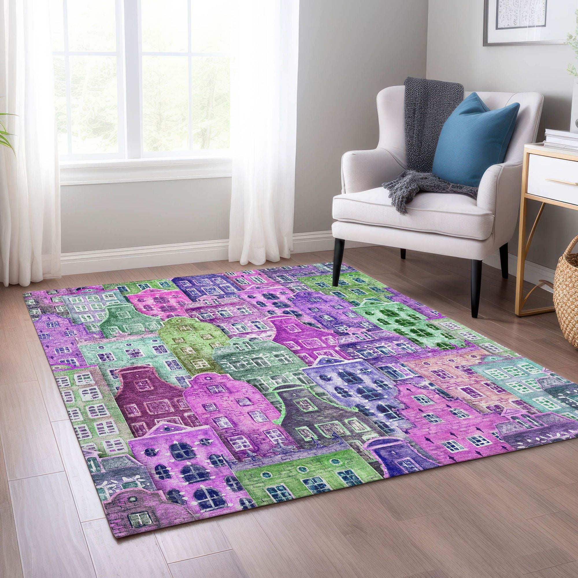 Machine Made ACN600 Purple  Rugs #color_purple 