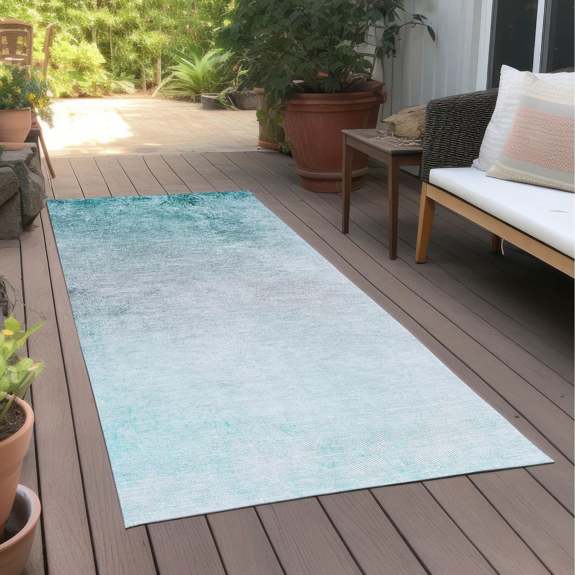 Machine Made ACN601 Teal  Rugs #color_teal 