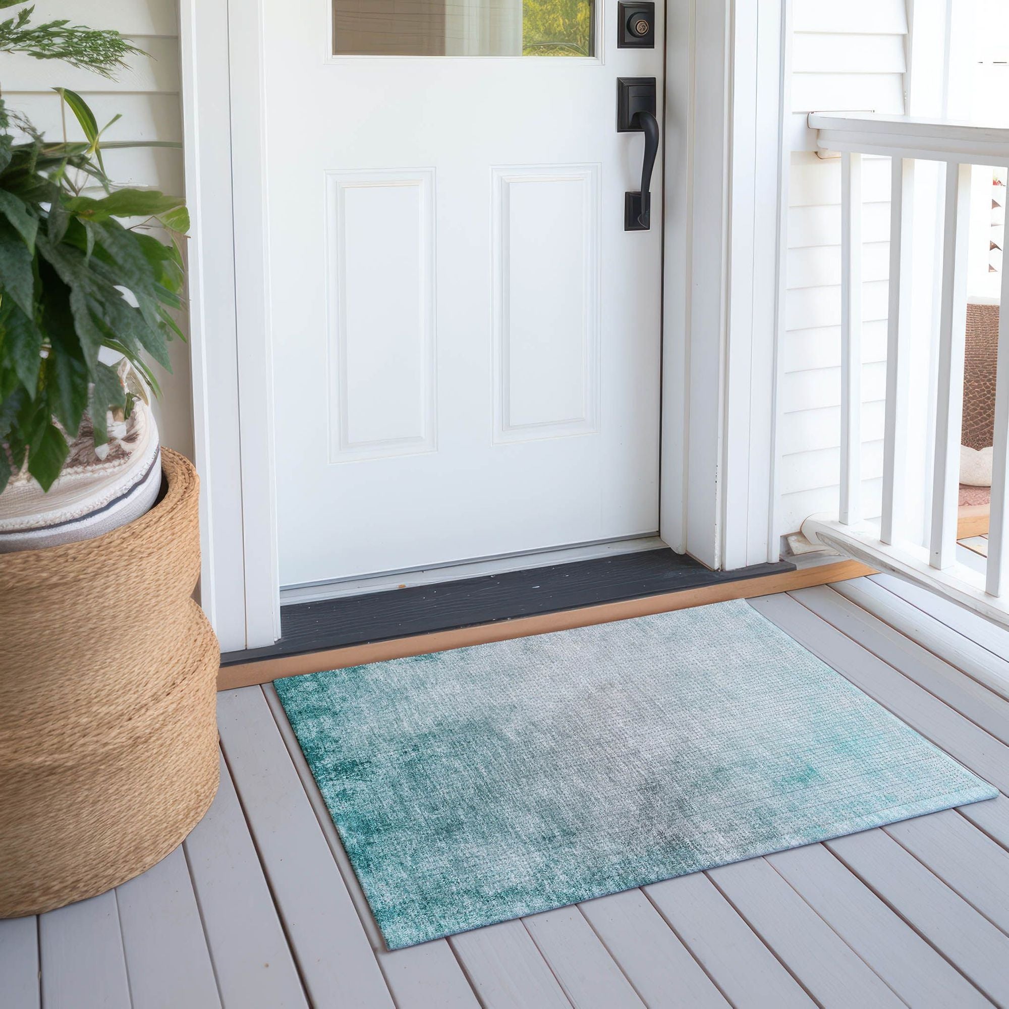 Machine Made ACN601 Teal  Rugs #color_teal 