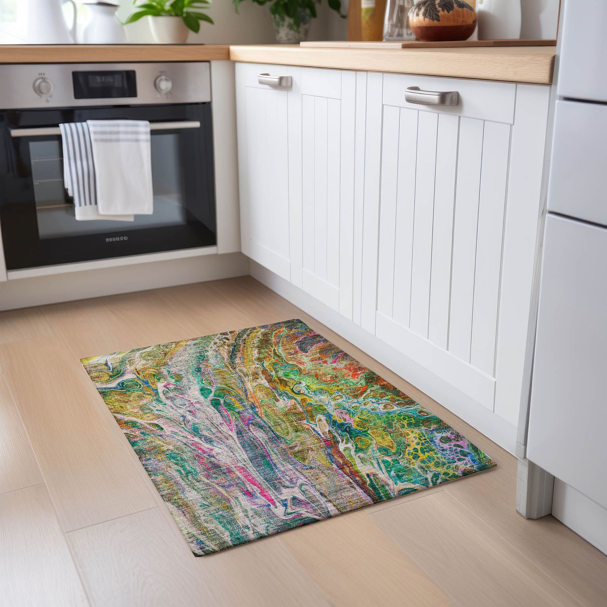 Machine Made ACN602 Green  Rugs #color_green 