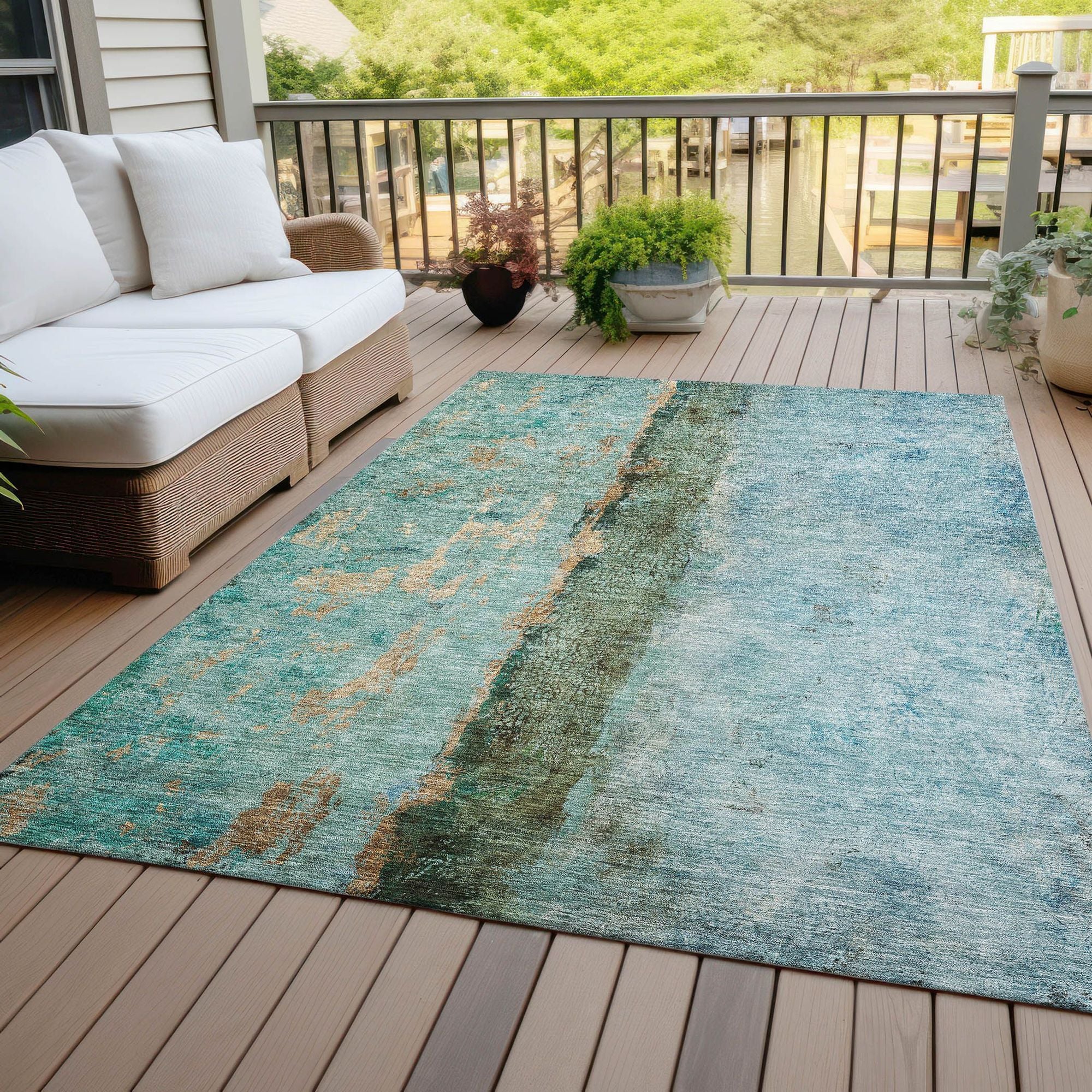 Machine Made ACN605 Blue  Rugs #color_blue 