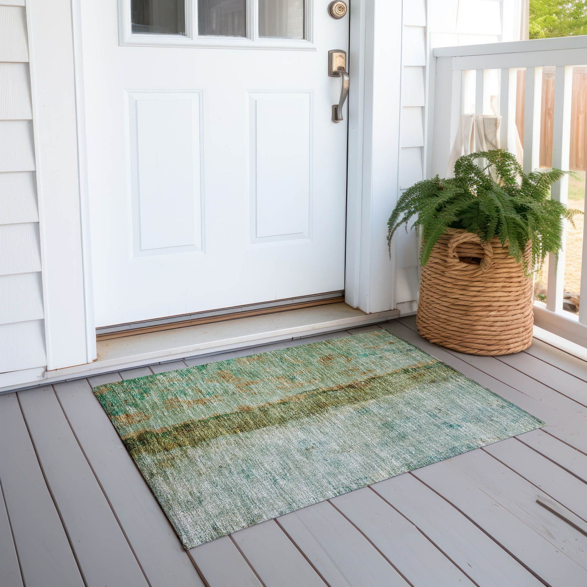 Machine Made ACN605 Green  Rugs #color_green 