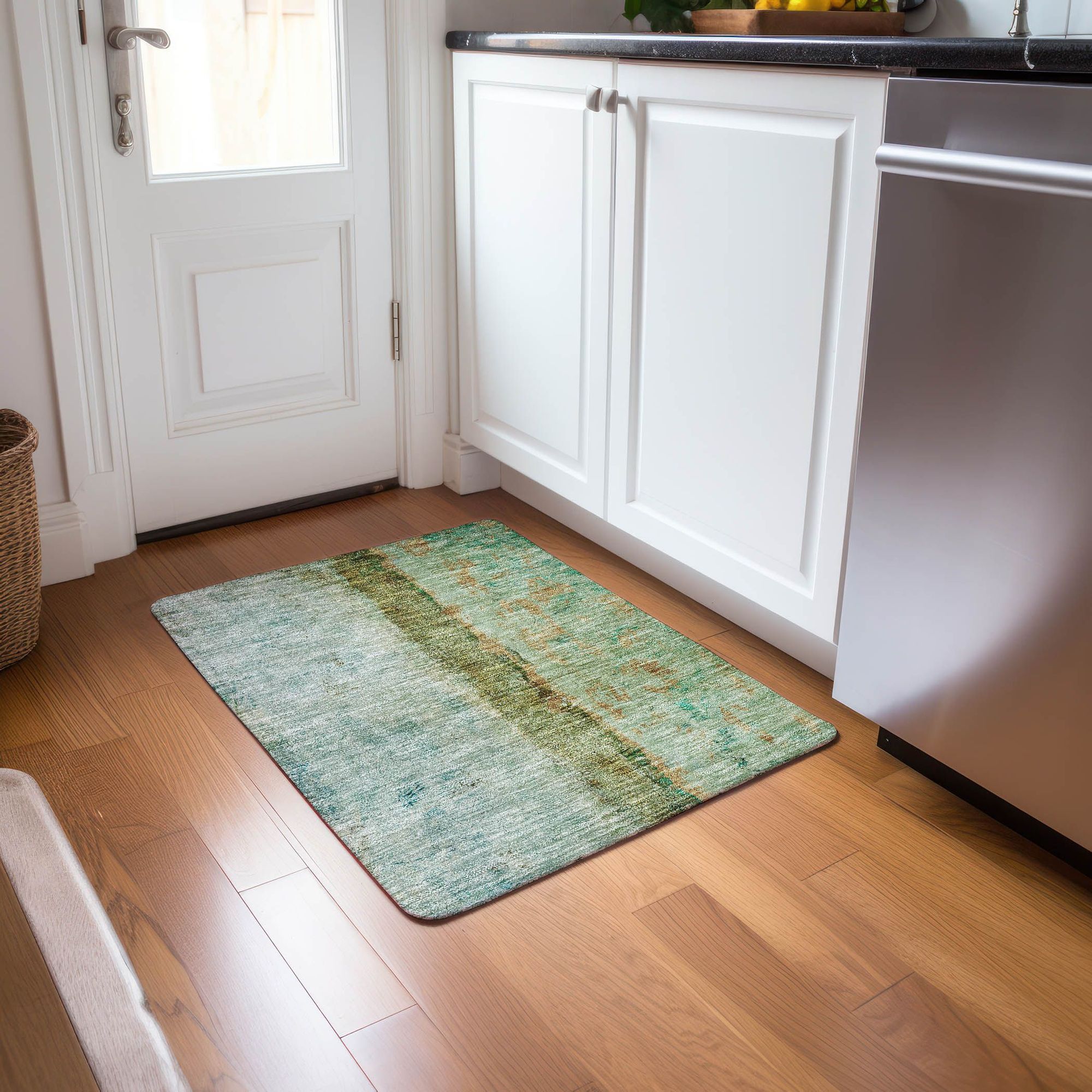 Machine Made ACN605 Green  Rugs #color_green 