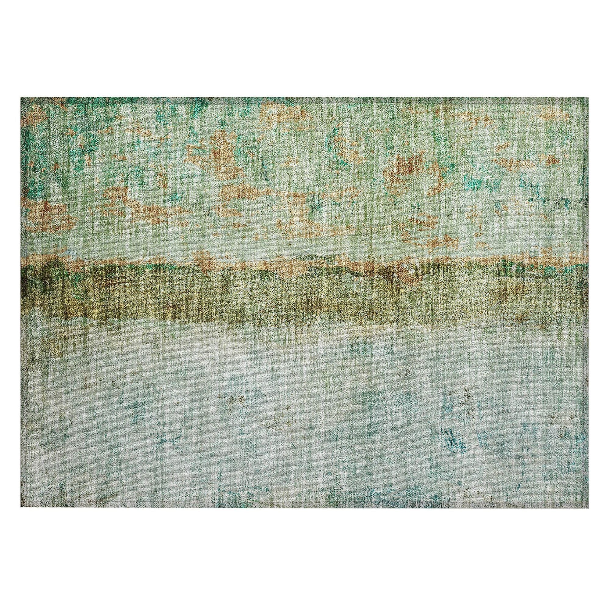 Machine Made ACN605 Green  Rugs #color_green 