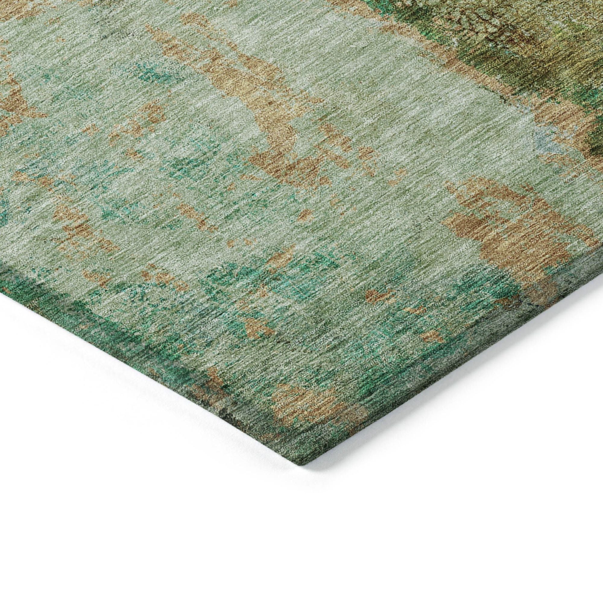 Machine Made ACN605 Green  Rugs #color_green 