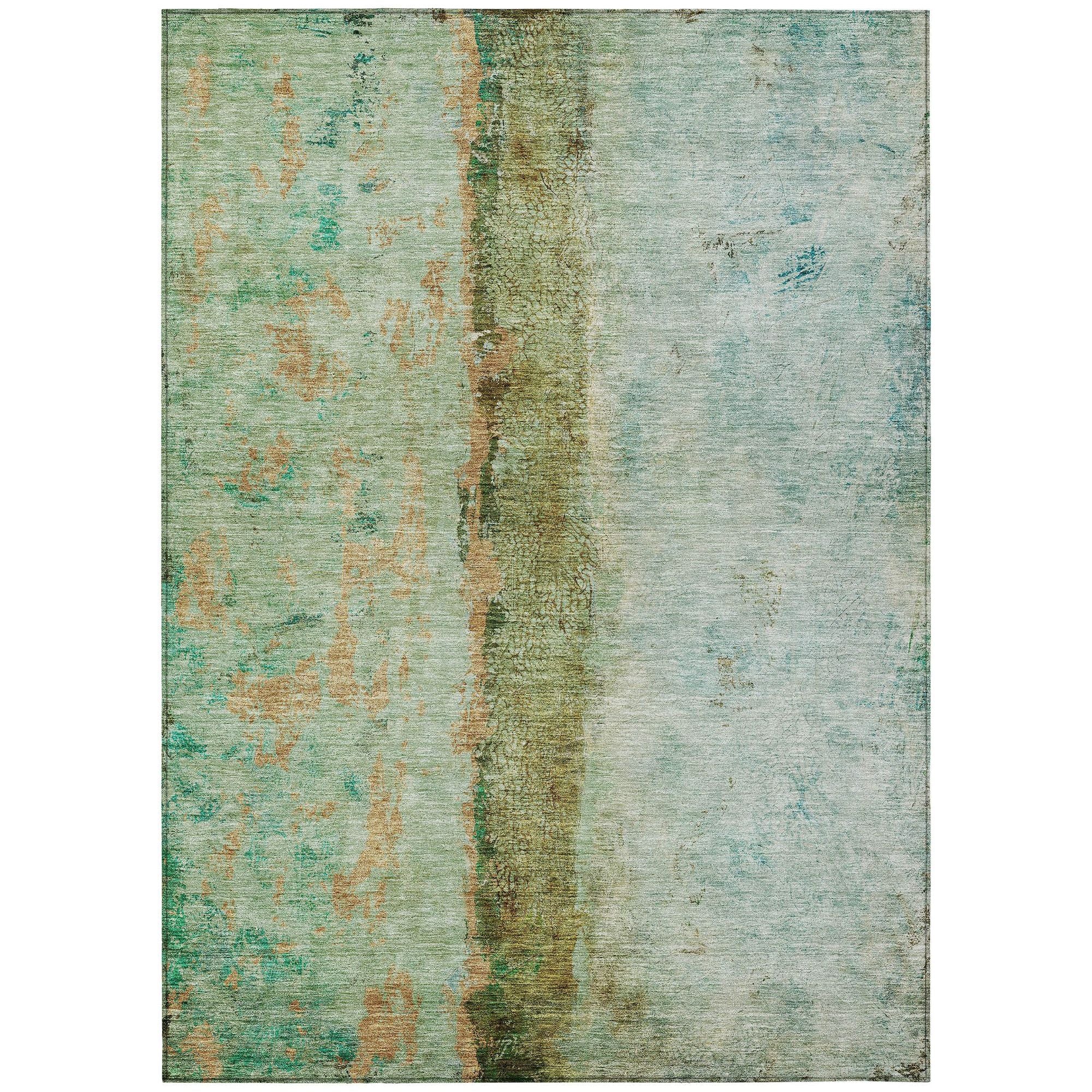 Machine Made ACN605 Green  Rugs #color_green 