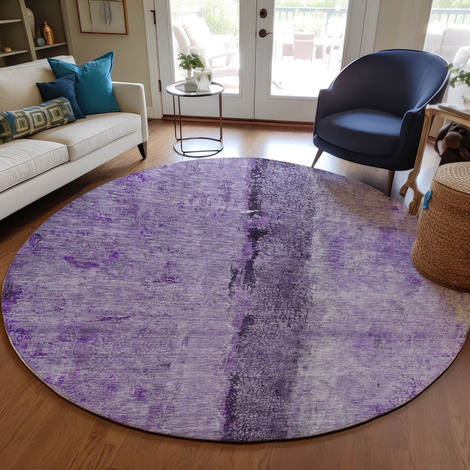 Machine Made ACN605 Purple  Rugs #color_purple 