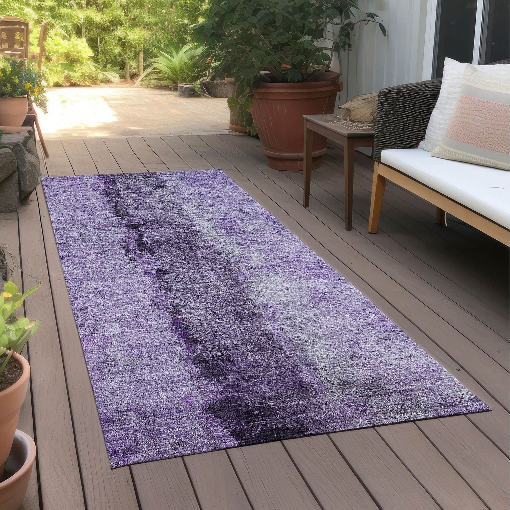 Machine Made ACN605 Purple  Rugs #color_purple 