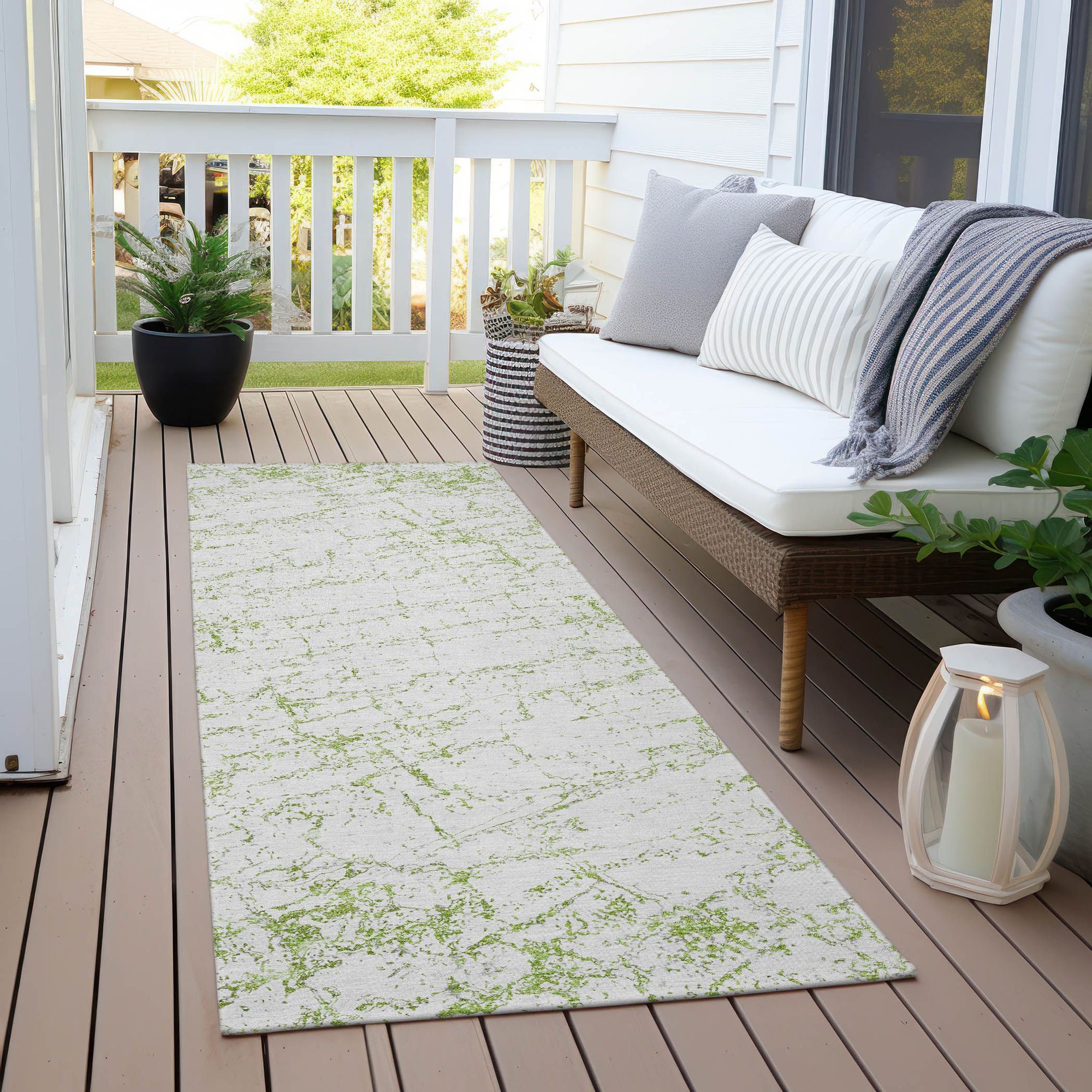 Machine Made ACN606 Green  Rugs #color_green 