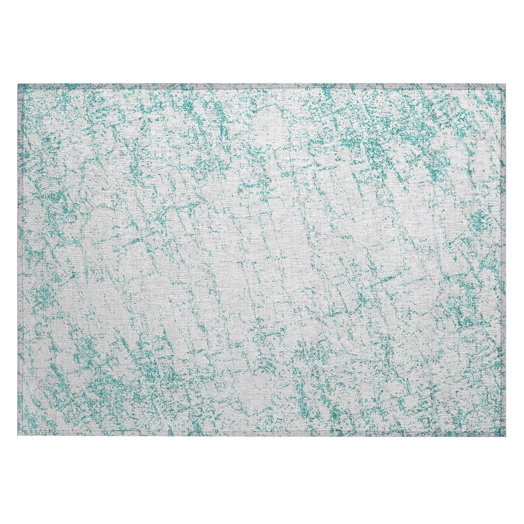 Machine Made ACN606 Teal  Rugs #color_teal 