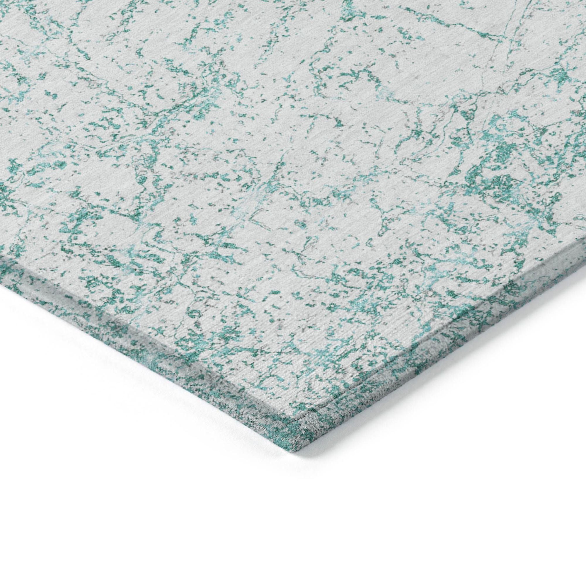 Machine Made ACN606 Teal  Rugs #color_teal 