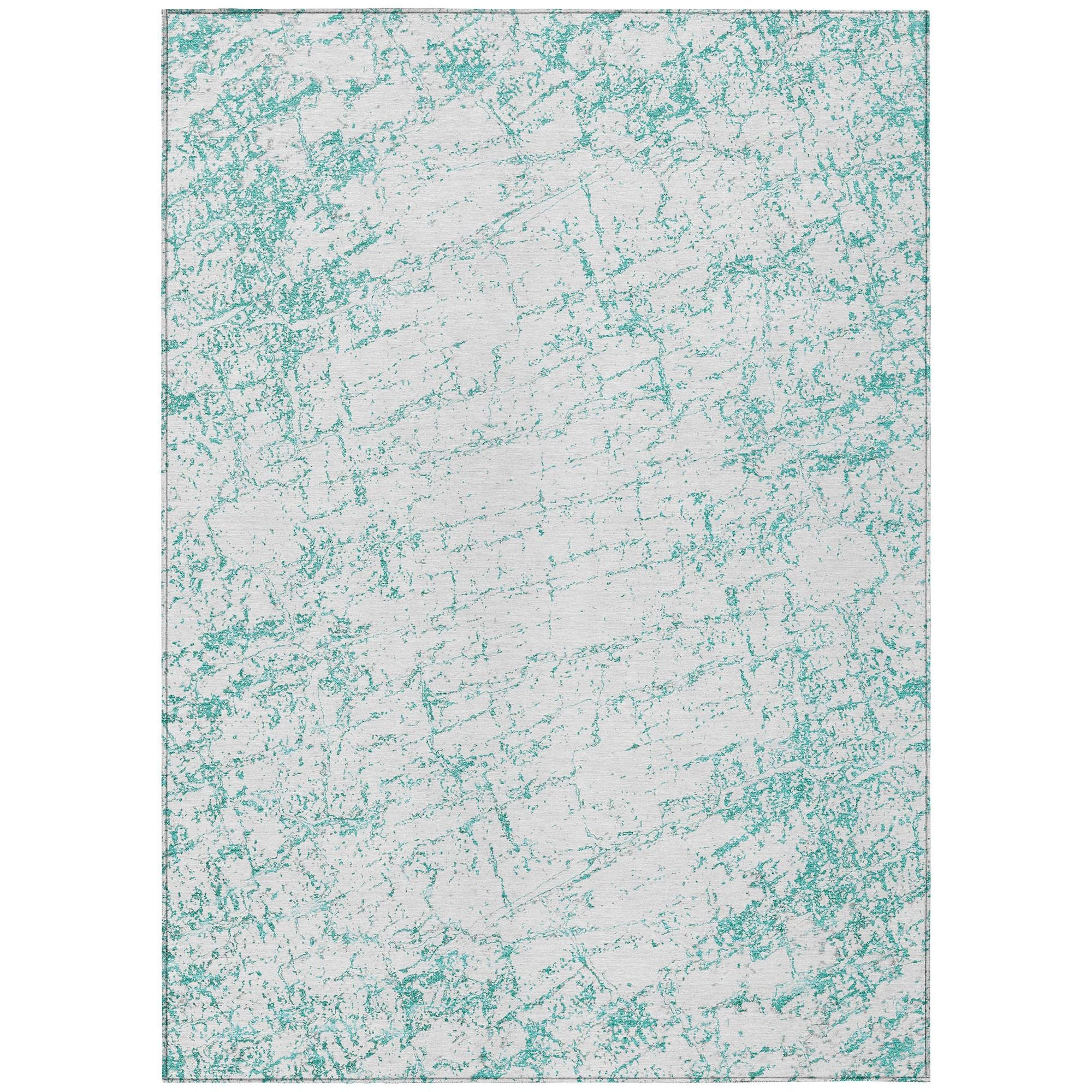 Machine Made ACN606 Teal  Rugs #color_teal 