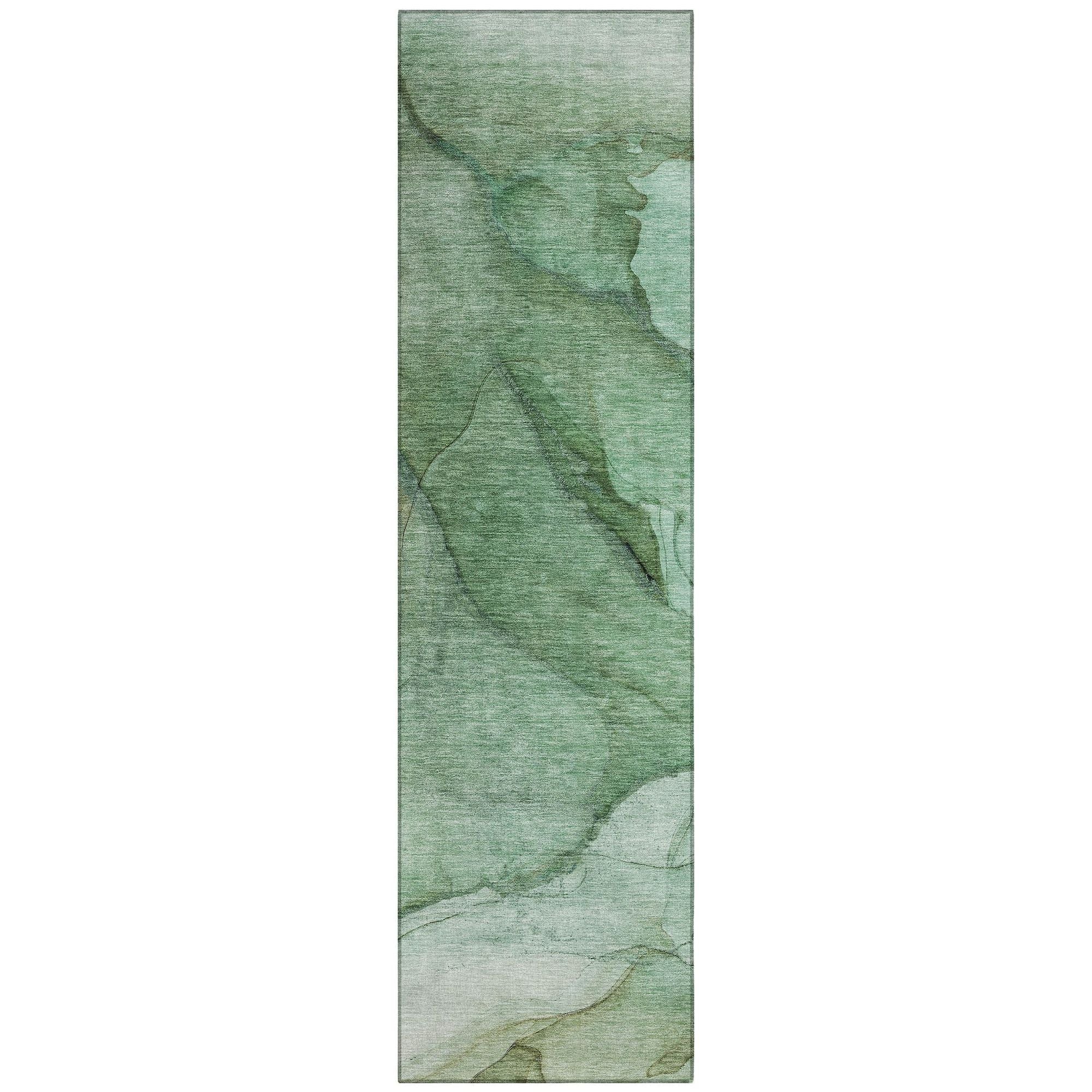 Machine Made ACN607 Green  Rugs #color_green 