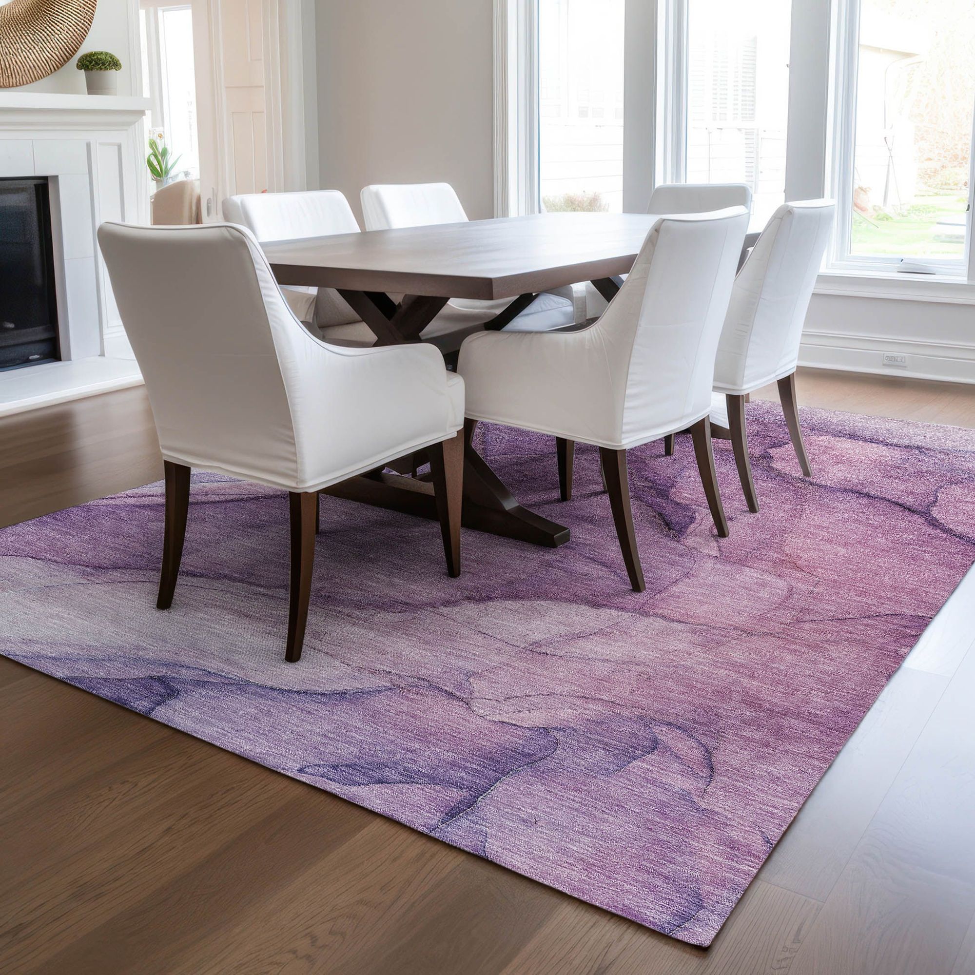 Machine Made ACN607 Purple  Rugs #color_purple 