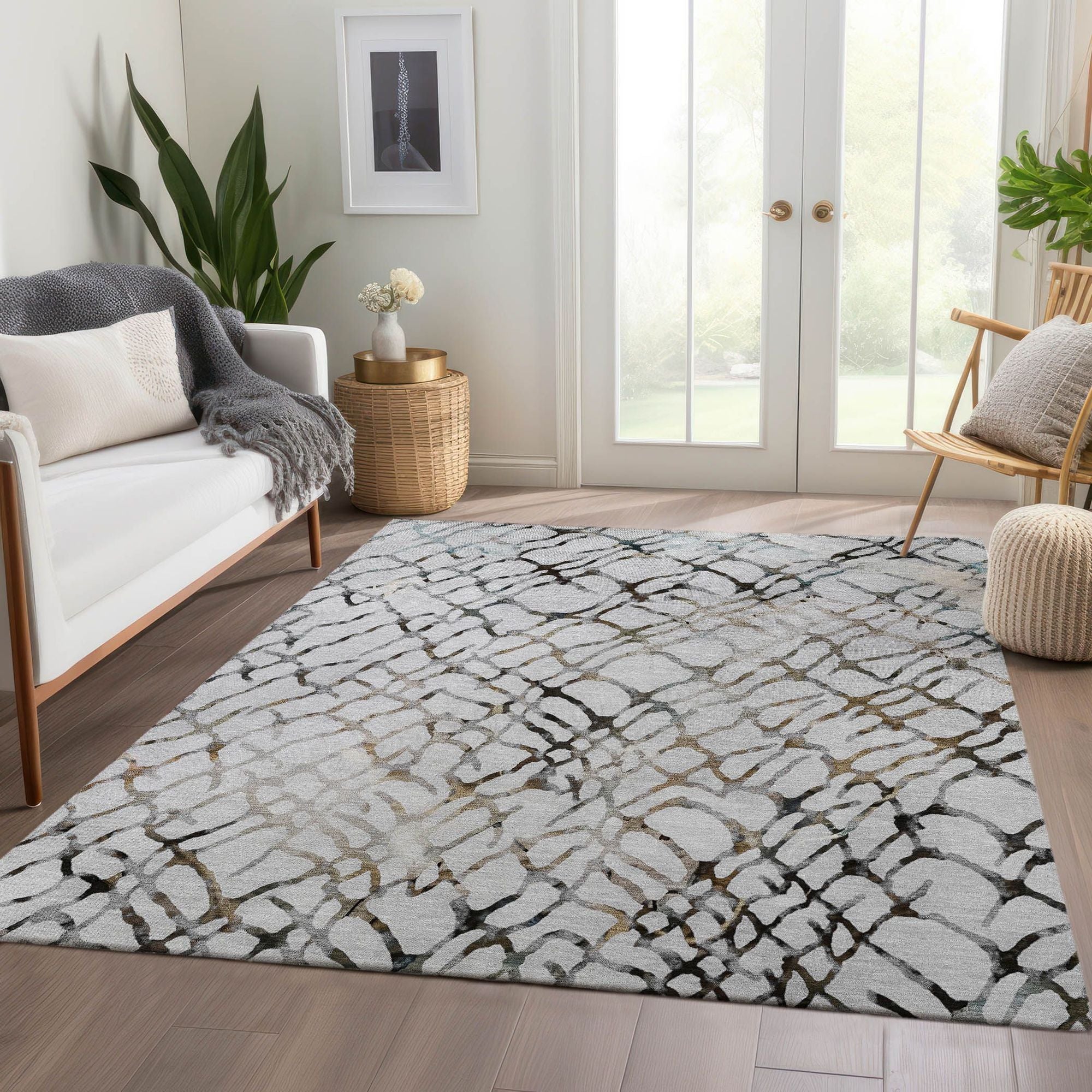 Machine Made ACN609 Silver Gray Rugs #color_silver gray