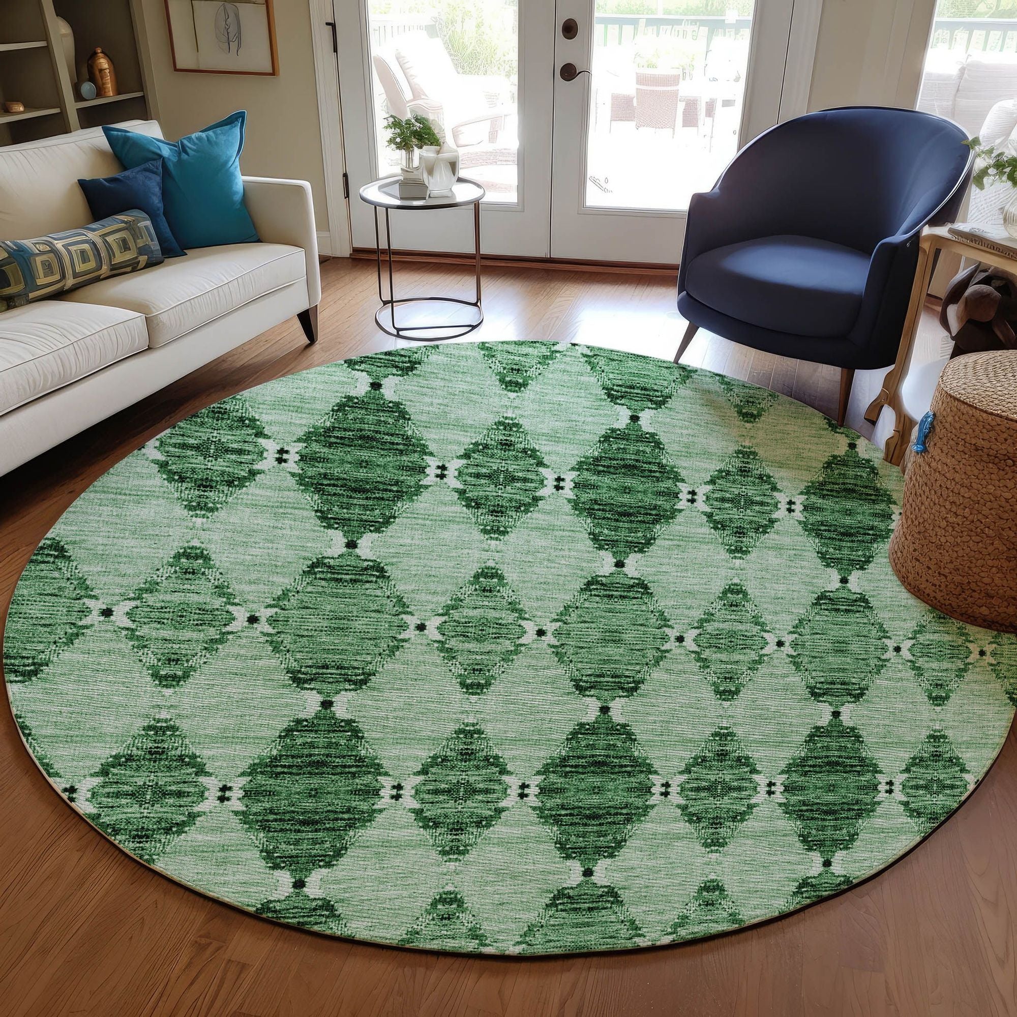 Machine Made ACN610 Emerald Green Rugs #color_emerald green