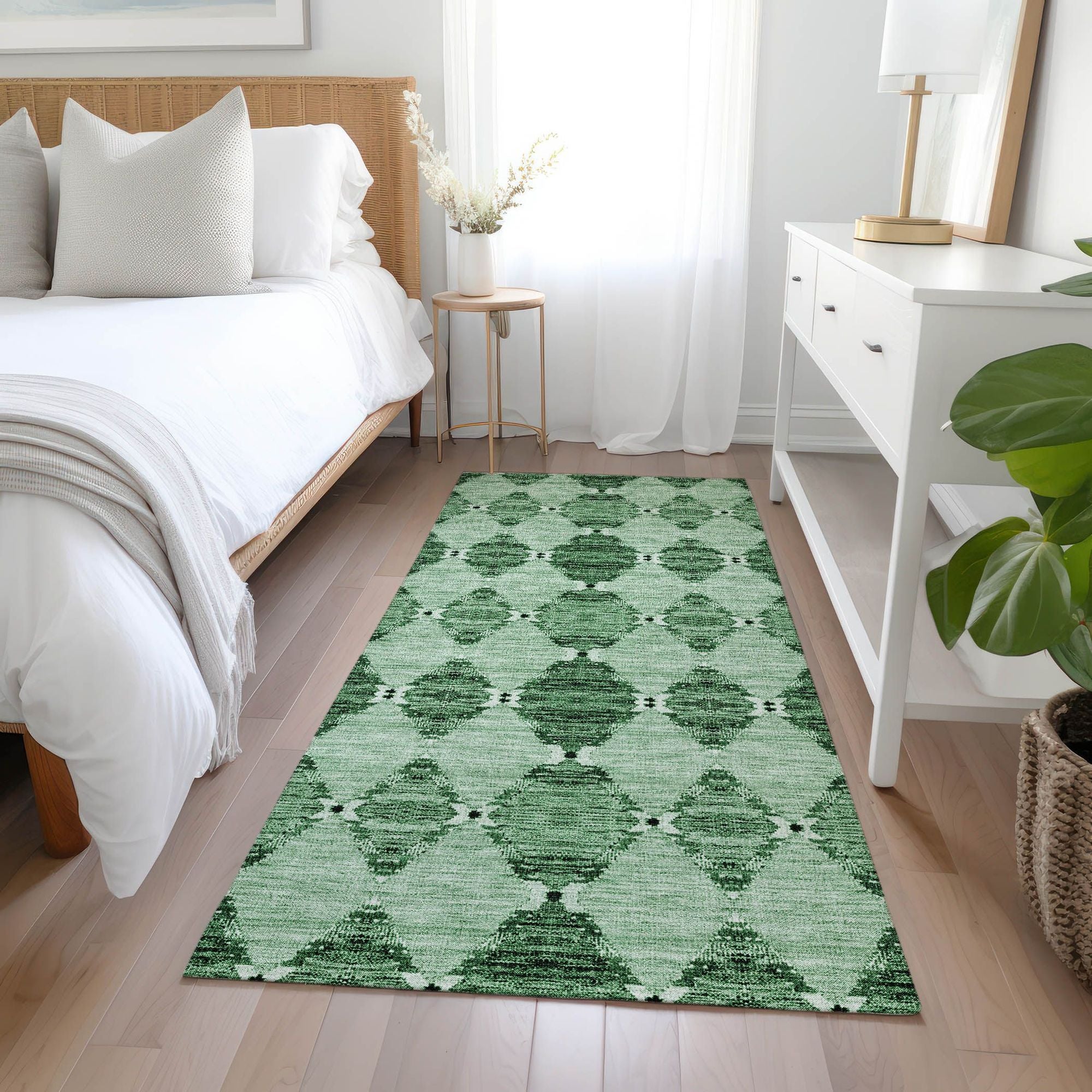 Machine Made ACN610 Emerald Green Rugs #color_emerald green