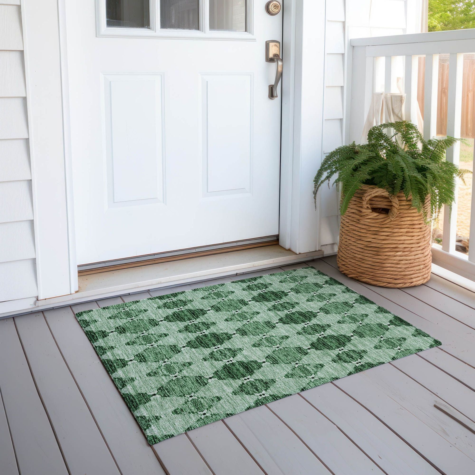 Machine Made ACN610 Emerald Green Rugs #color_emerald green