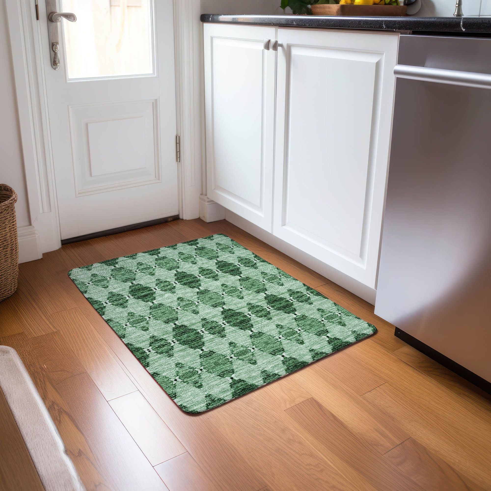 Machine Made ACN610 Emerald Green Rugs #color_emerald green