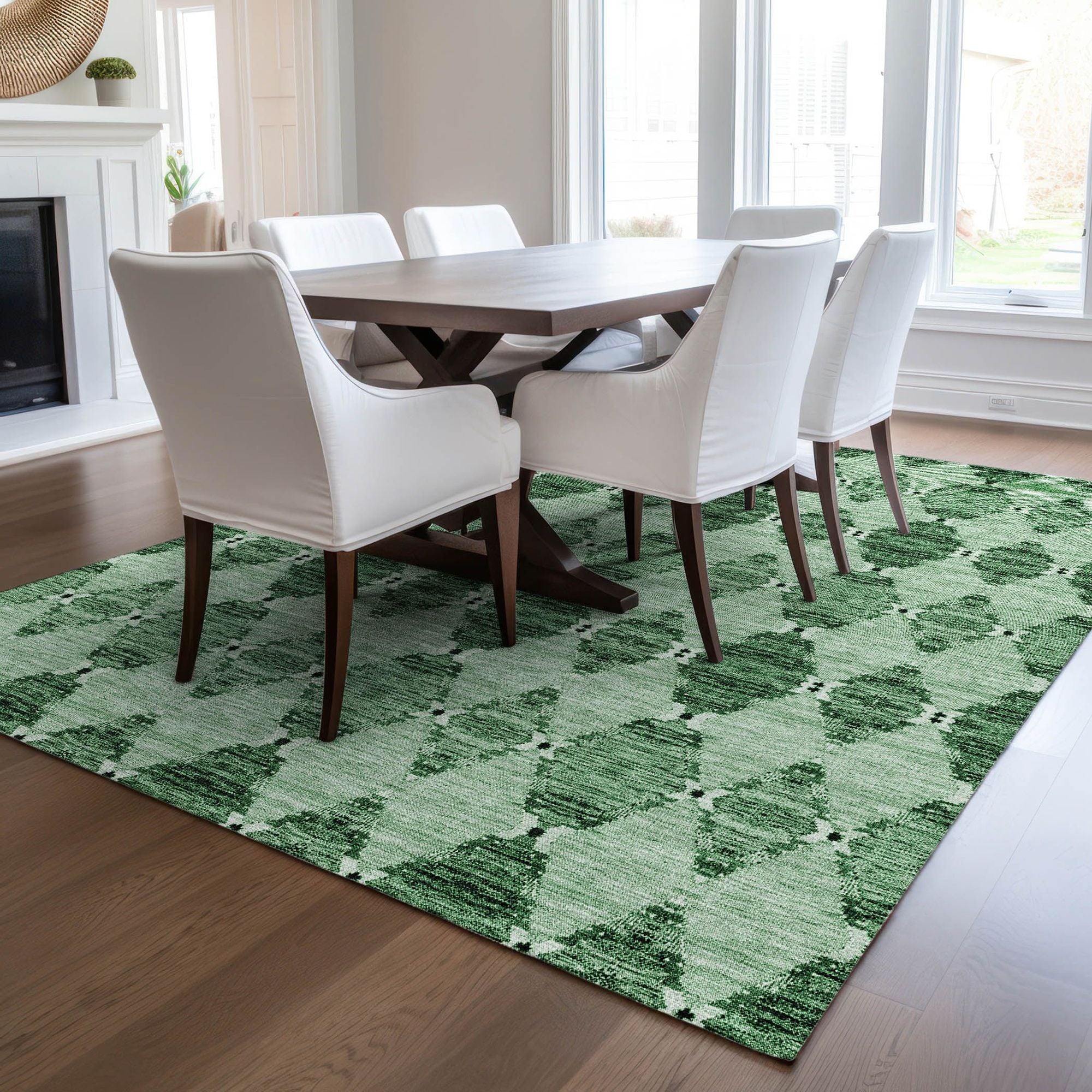 Machine Made ACN610 Emerald Green Rugs #color_emerald green