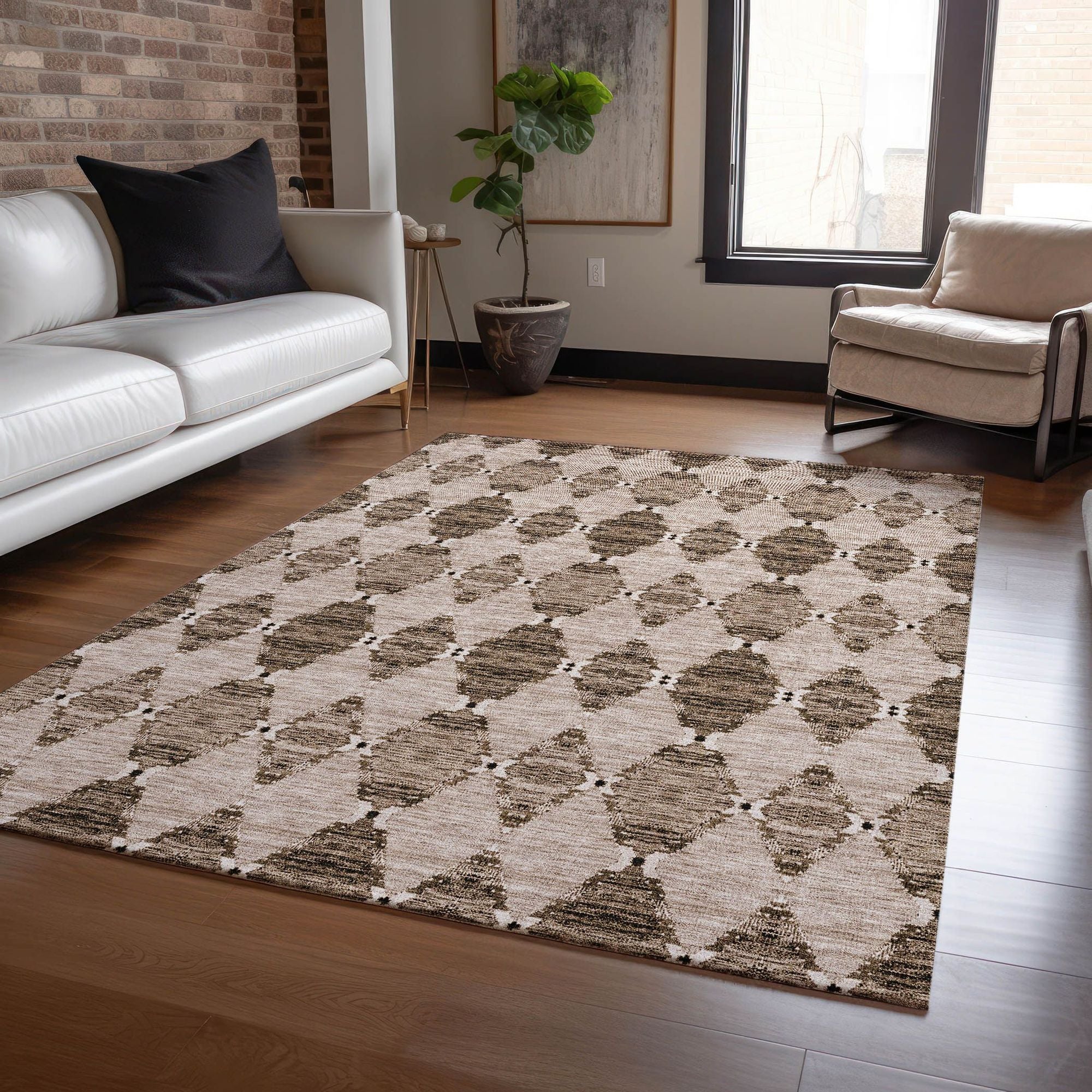 Machine Made ACN610 Mocha Brown Rugs #color_mocha brown