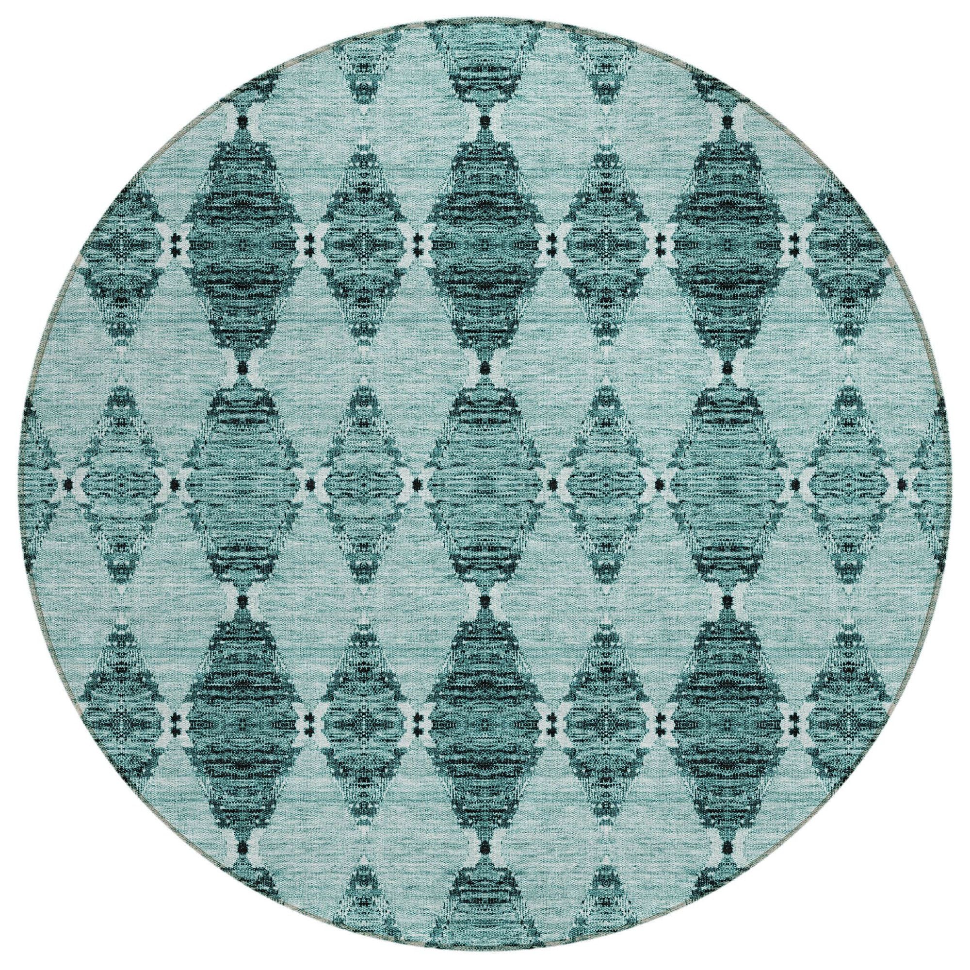 Machine Made ACN610 Teal  Rugs #color_teal 