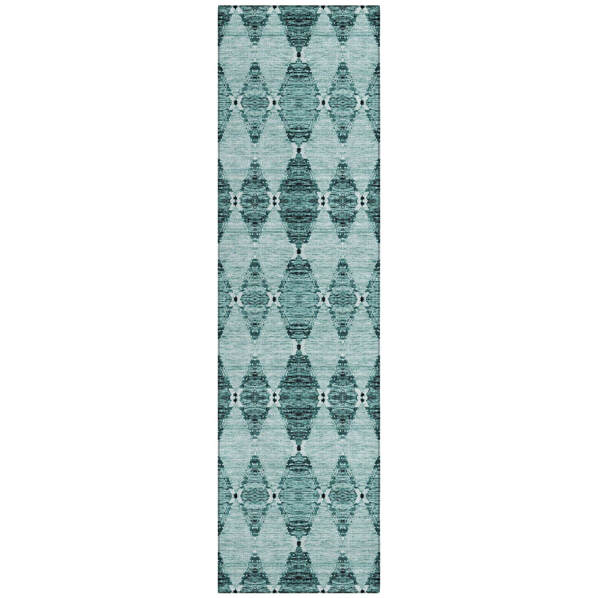 Machine Made ACN610 Teal  Rugs #color_teal 