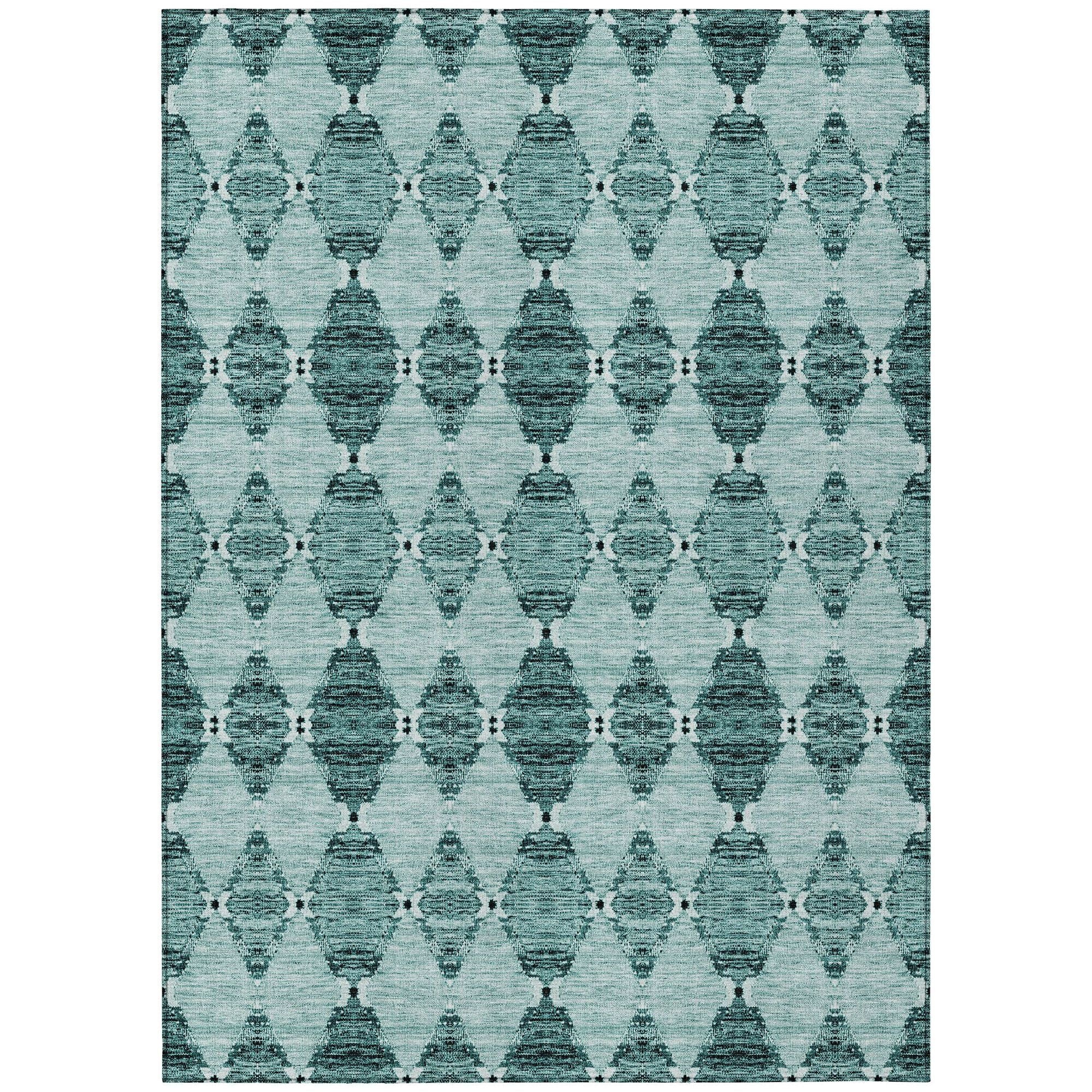 Machine Made ACN610 Teal  Rugs #color_teal 