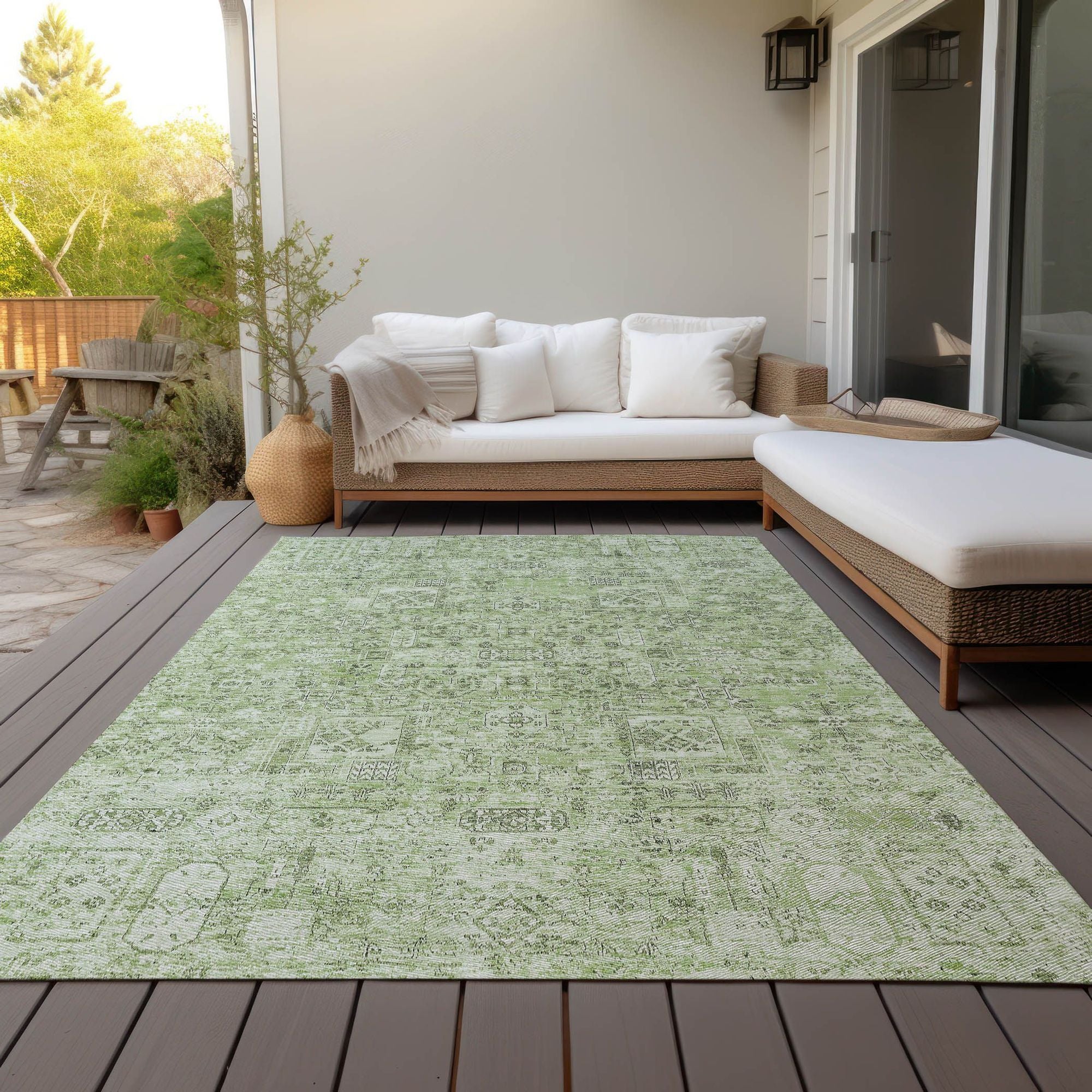 Machine Made ACN611 Green  Rugs #color_green 