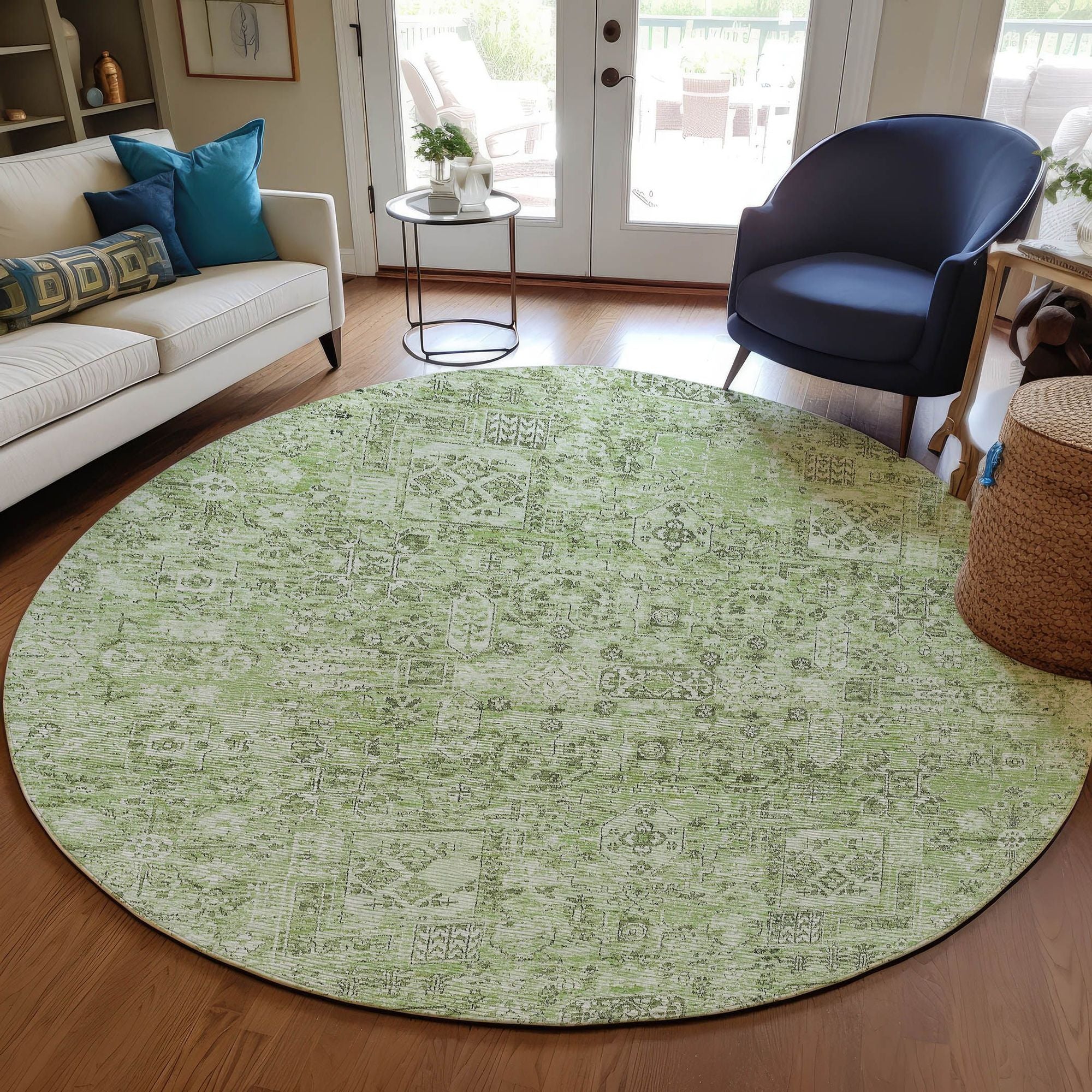 Machine Made ACN611 Green  Rugs #color_green 