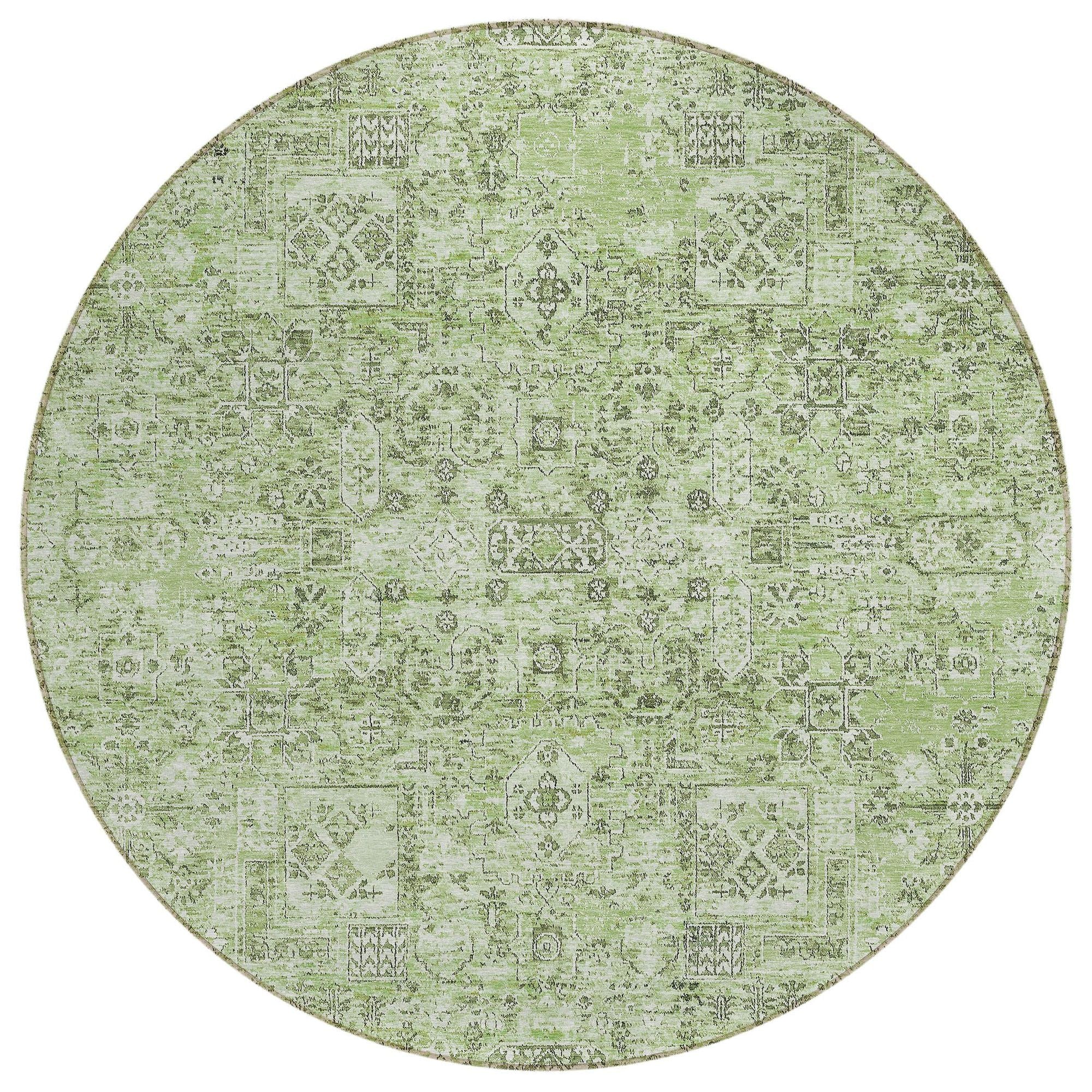 Machine Made ACN611 Green  Rugs #color_green 