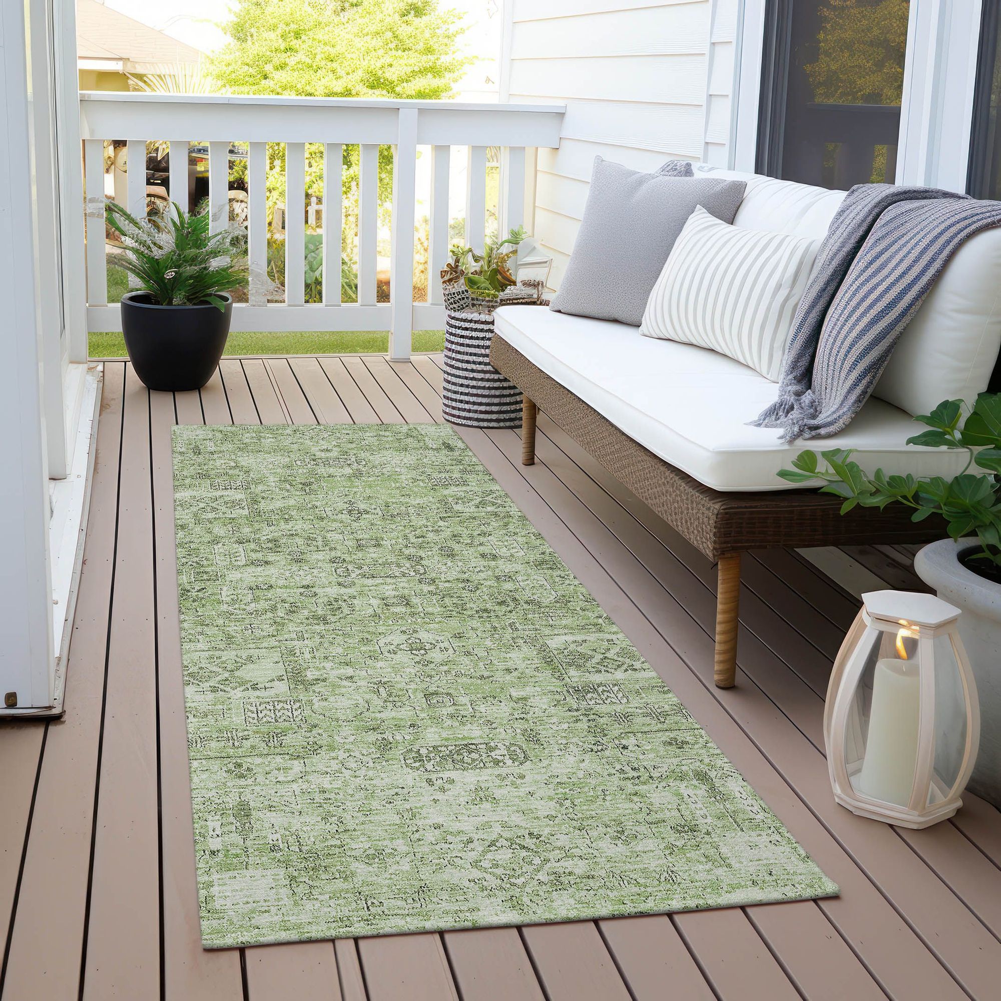 Machine Made ACN611 Green  Rugs #color_green 